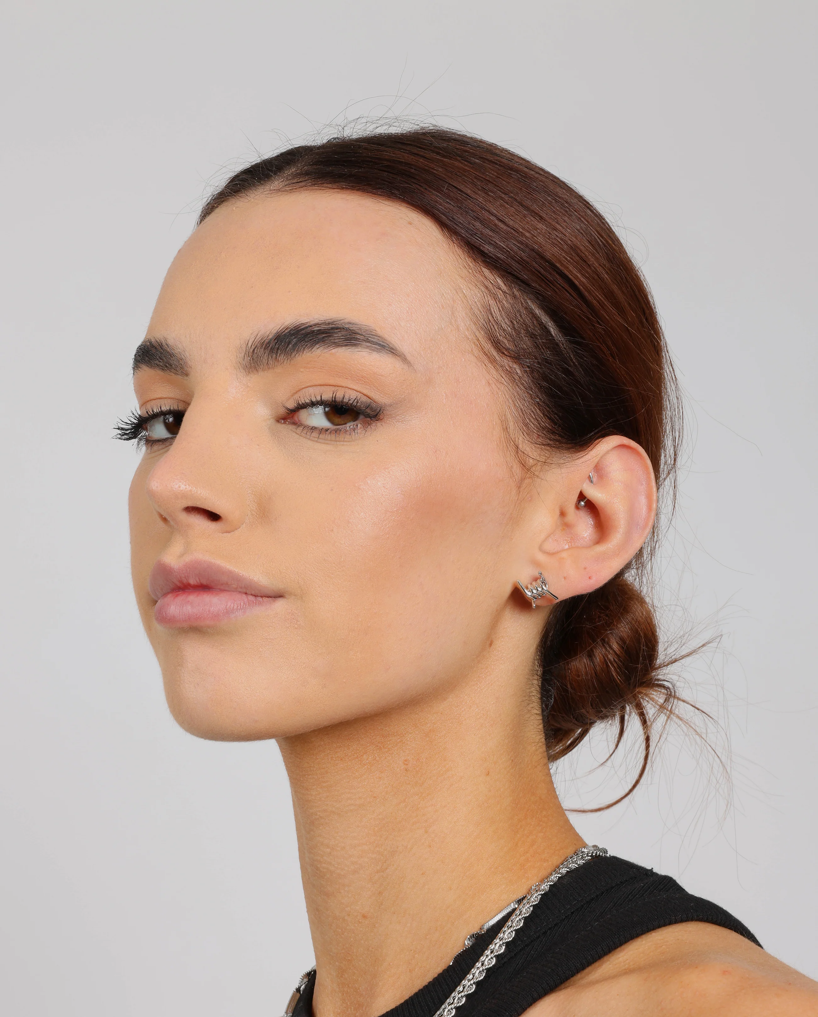 Barbed Wire Stud Earrings - Image 2