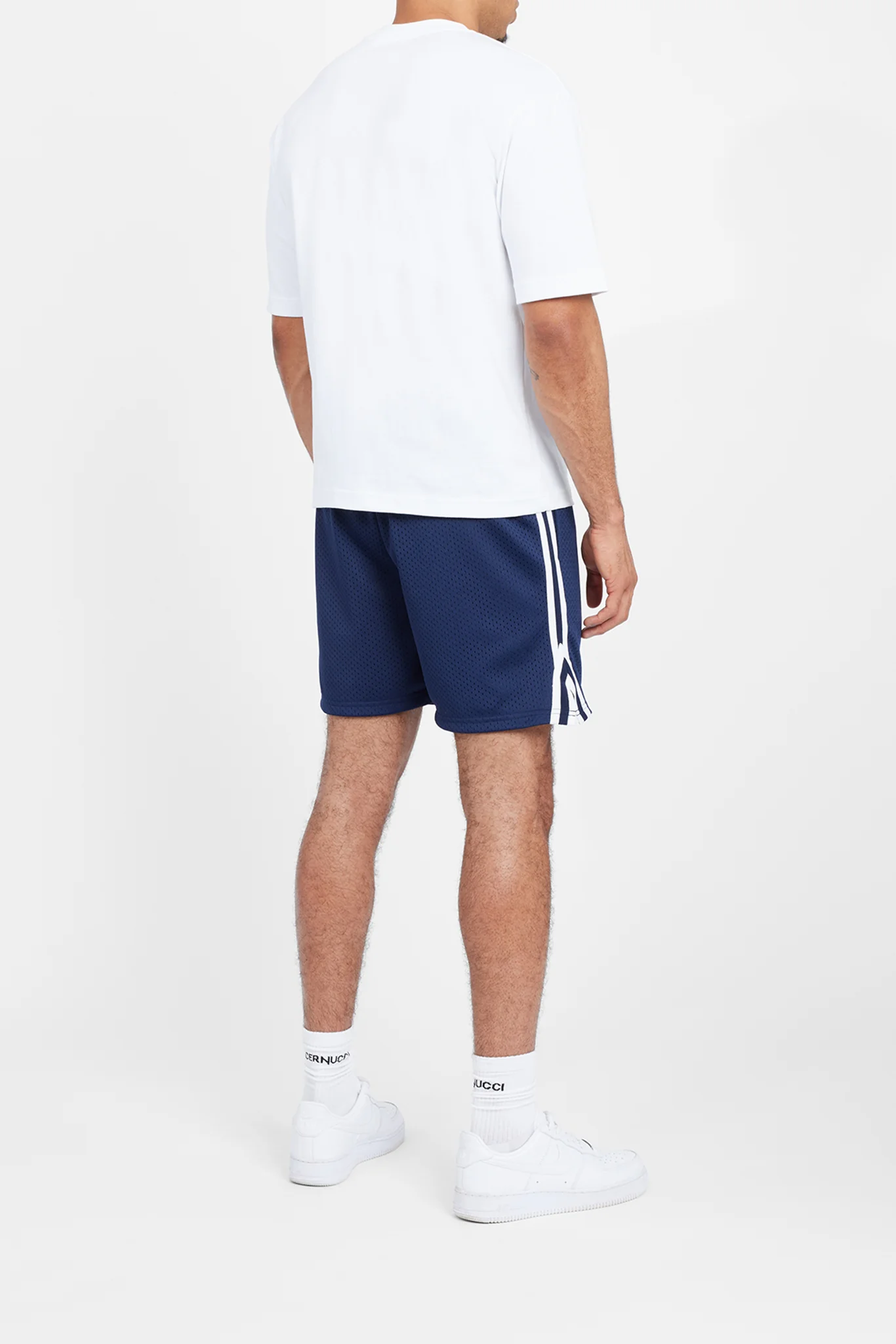 Cernucci Text Mesh Short - Navy - Image 4