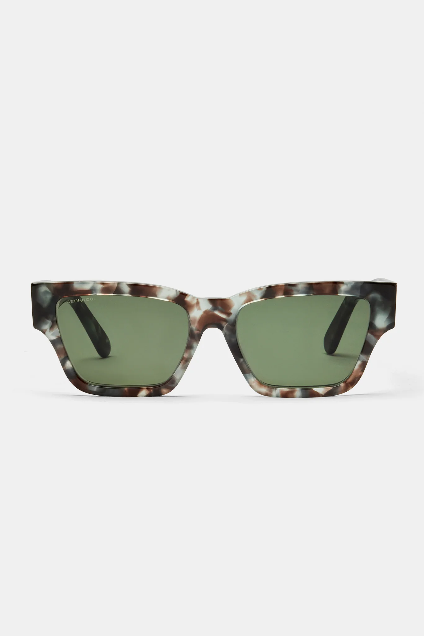 Beseled Chunky Square Marble Acetate Frame Sunglasses - Multi - Image 4