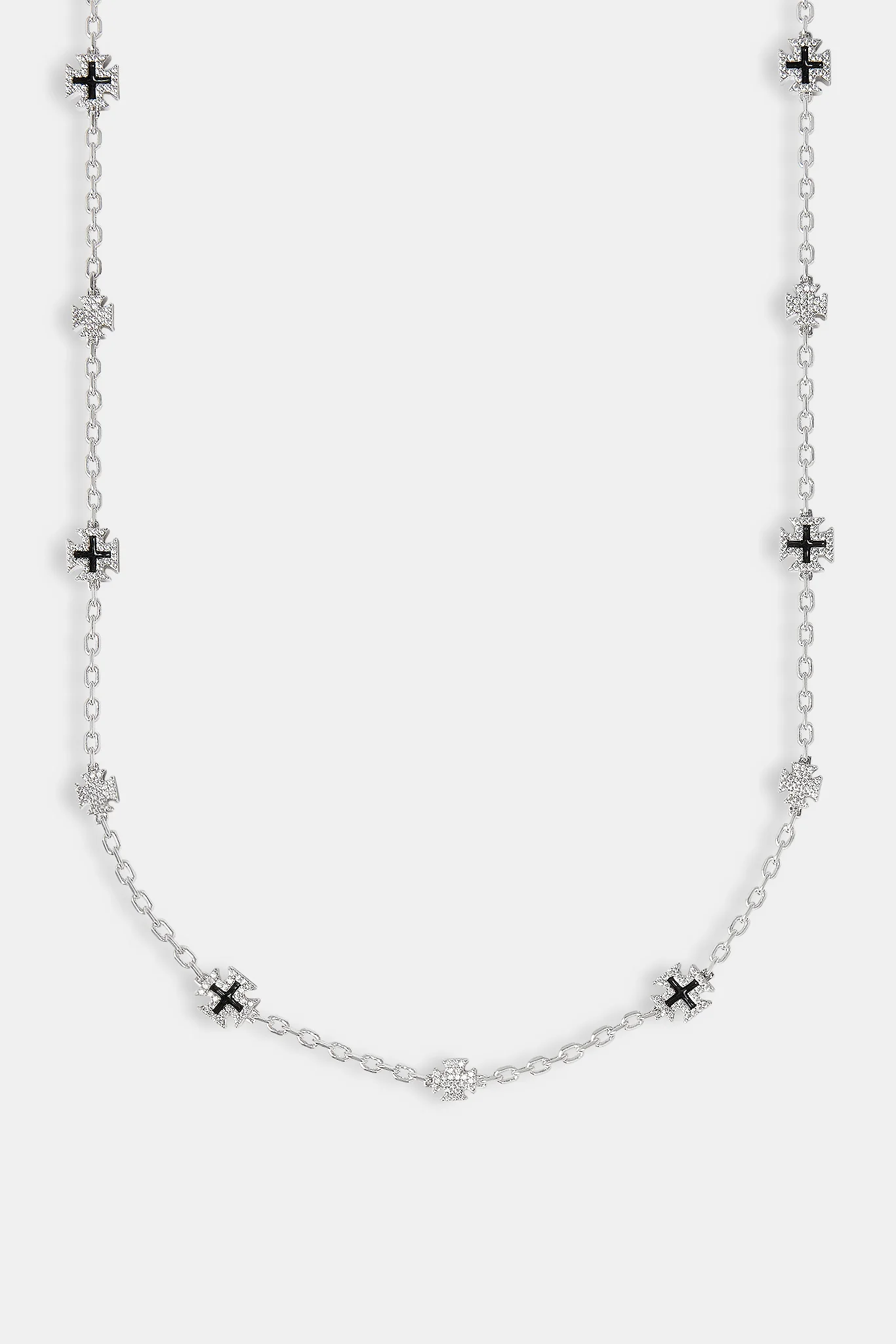 Black Enamel Micro Motif Rolo Chain - 8mm - Image 2