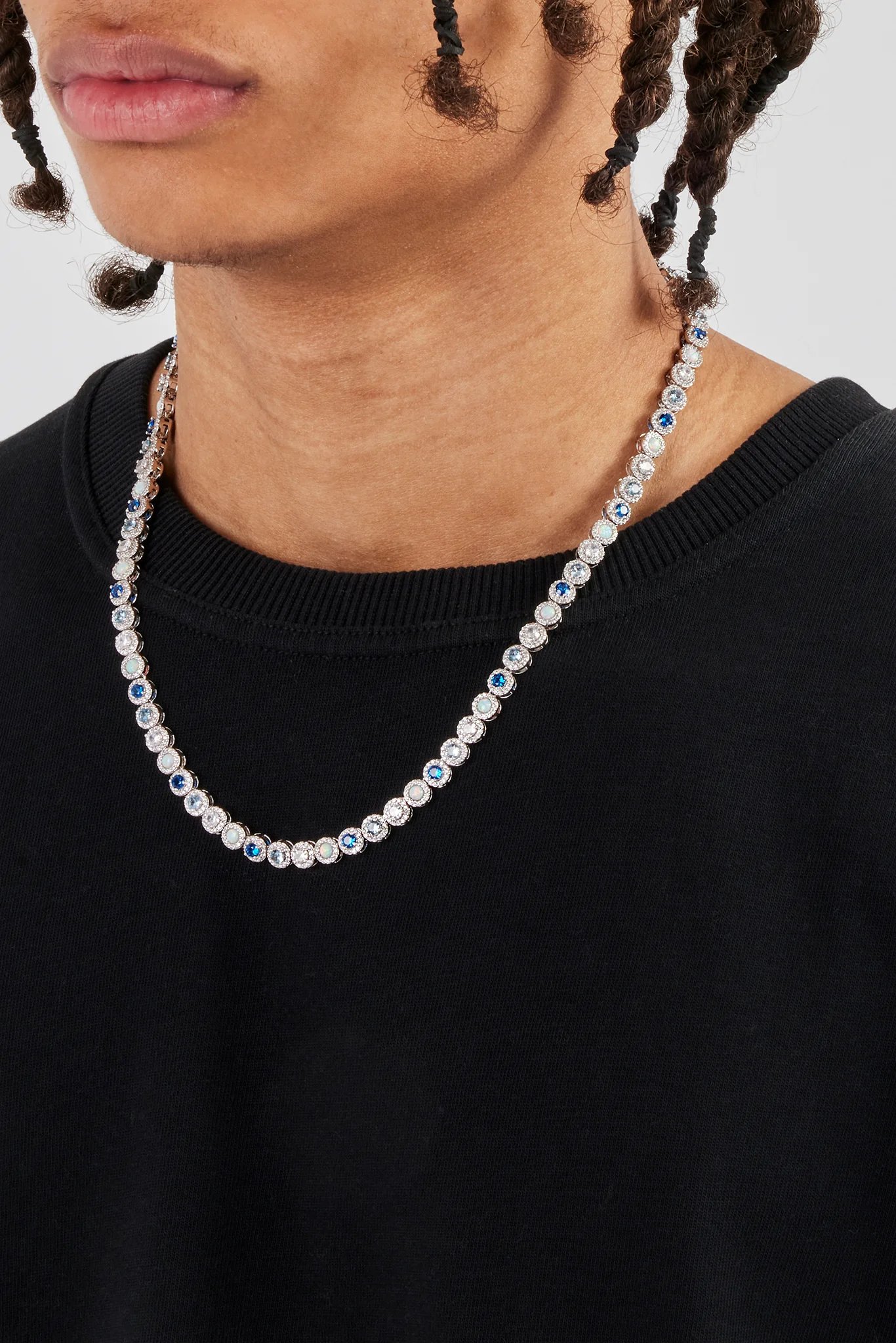 Blue CZ & Opal Chain - 6mm - Image 3