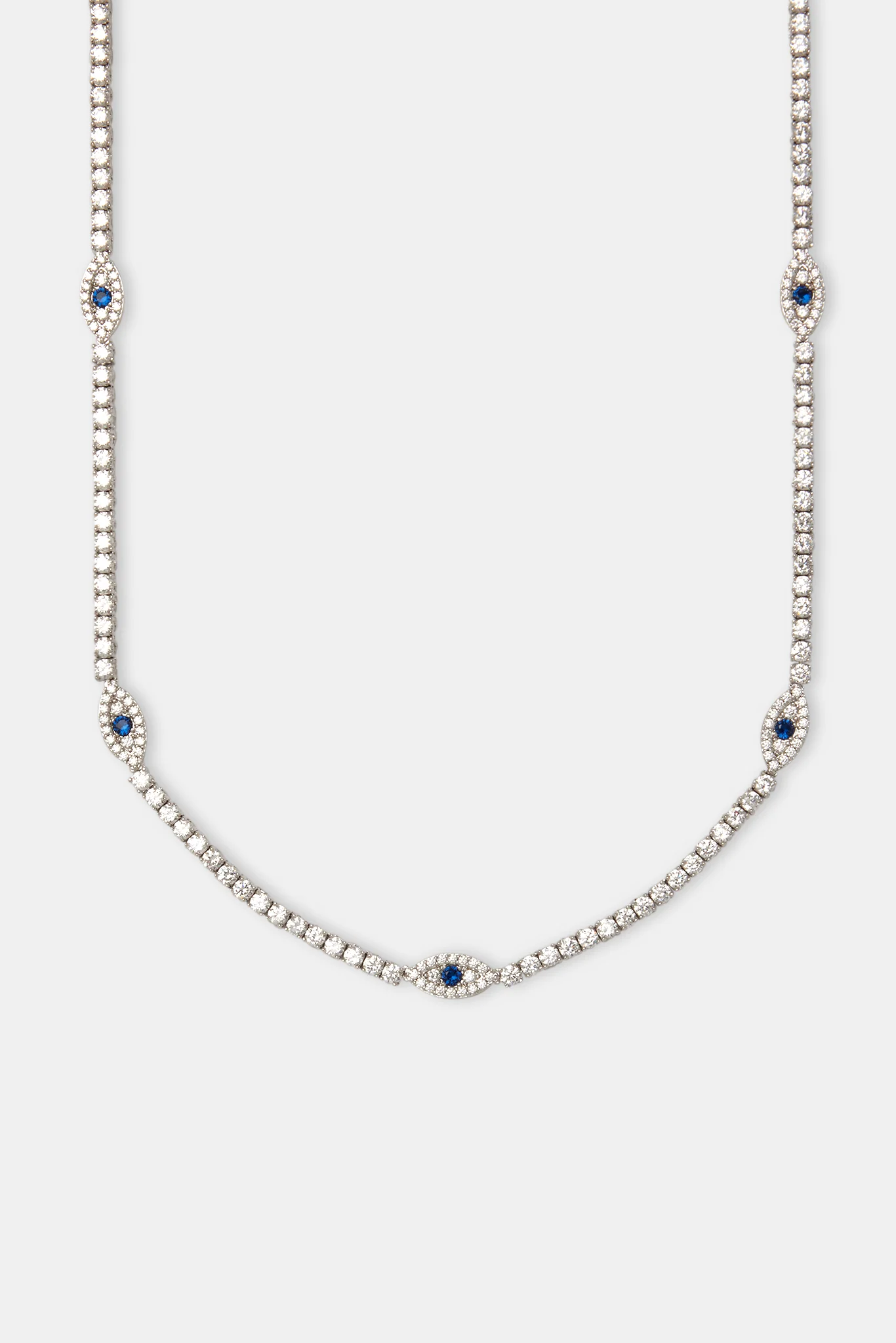 Blue Evil Eye Tennis Chain - 3mm - Image 2
