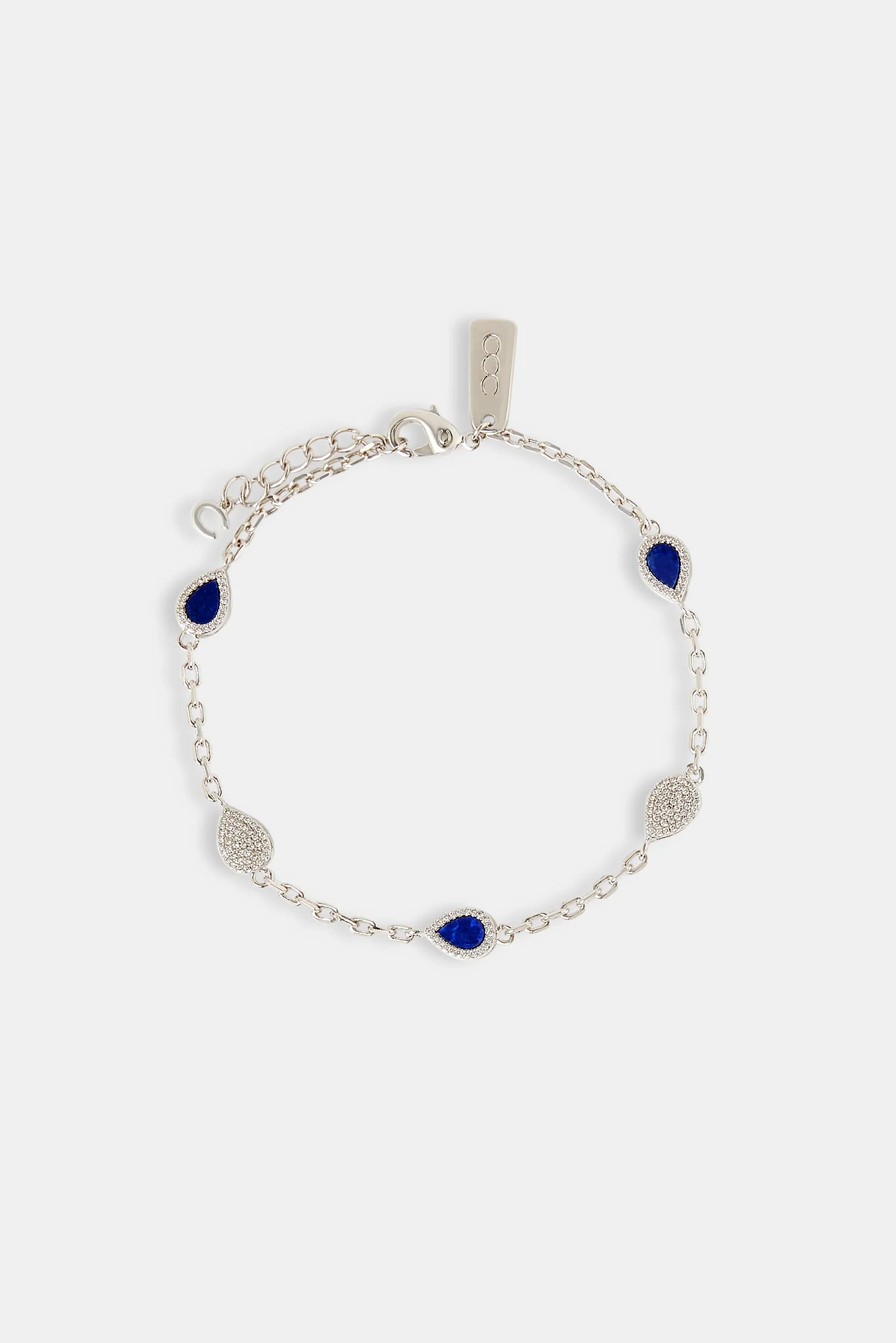 Blue Lapis Stone Pear Rolo Bracelet - 6mm - Image 2
