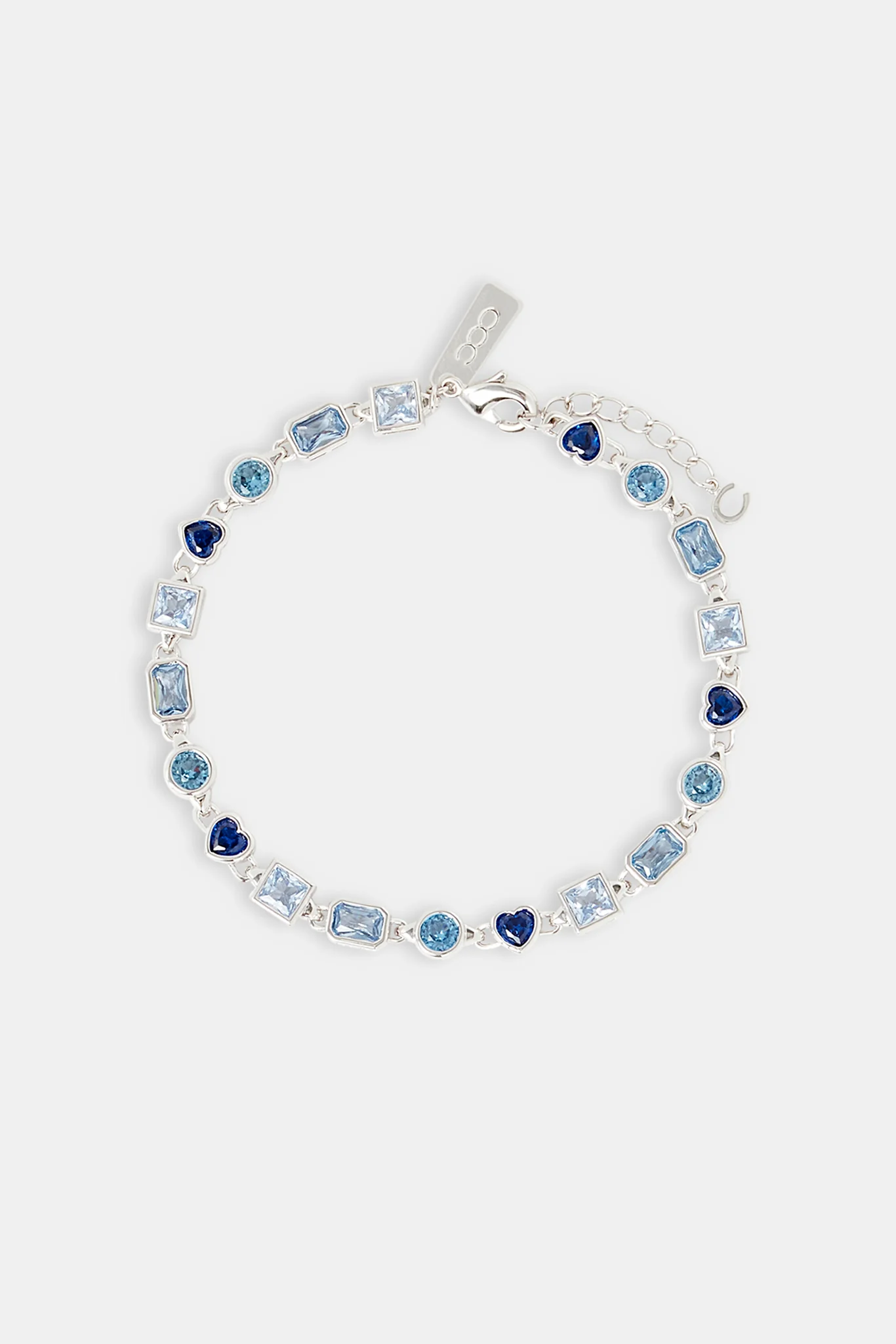 Blue Mixed Gemstone Link Bracelet - 6mm - Image 2