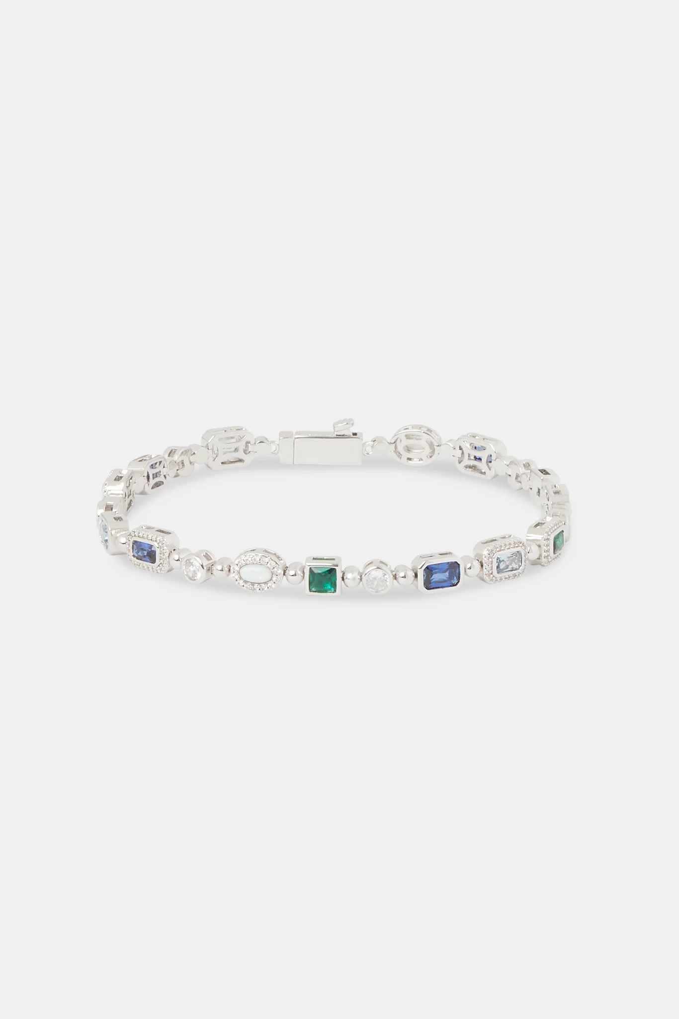 Blue Micro Multi Gemstone & Opal Bracelet - 6mm - Image 2