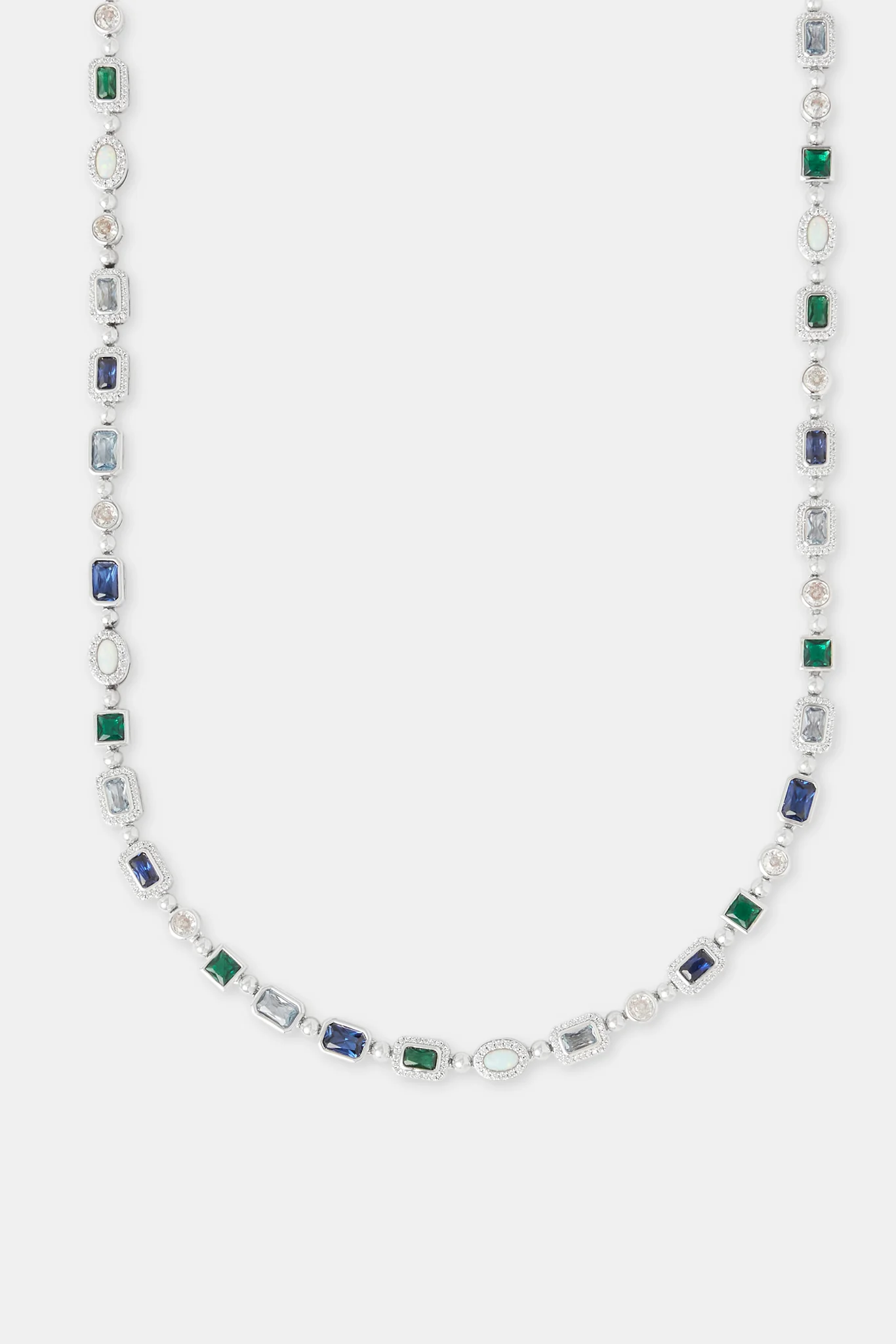 Blue Micro Multi Gemstone & Opal Chain - 6mm - Image 2