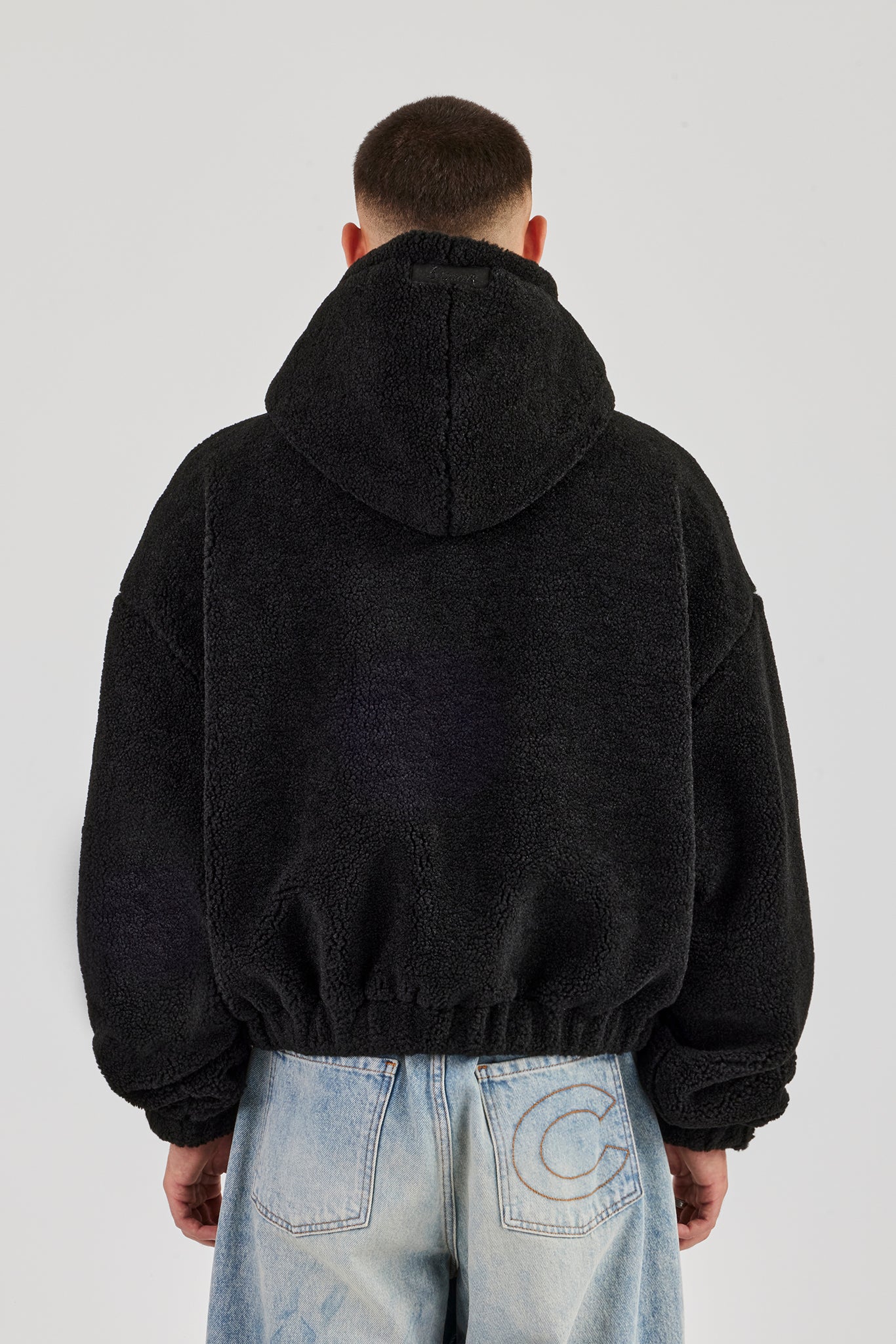 Boxy Borg Hoodie - Black - Image 3