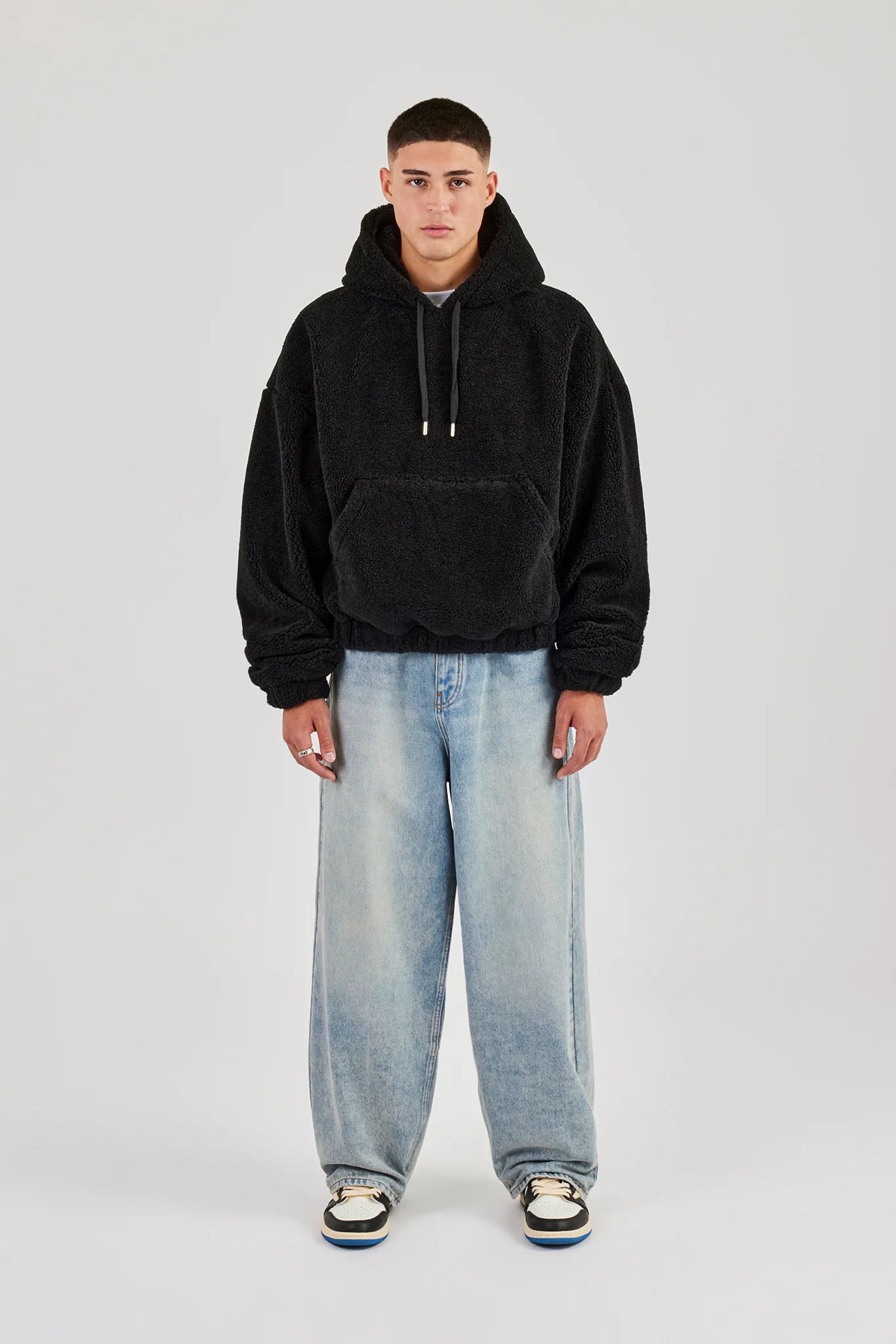 Boxy Borg Hoodie - Black - Image 4