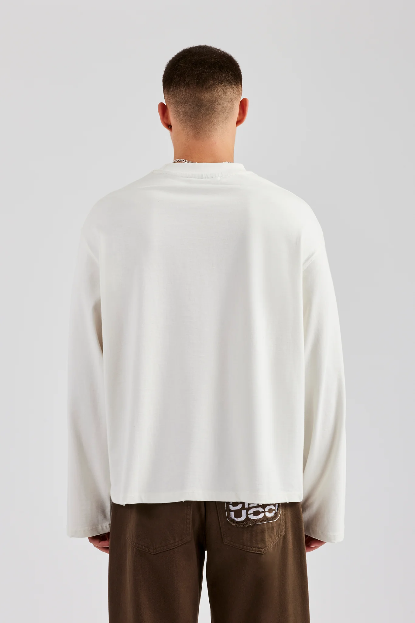 Long Sleeve T-Shirt - Off White - Image 3