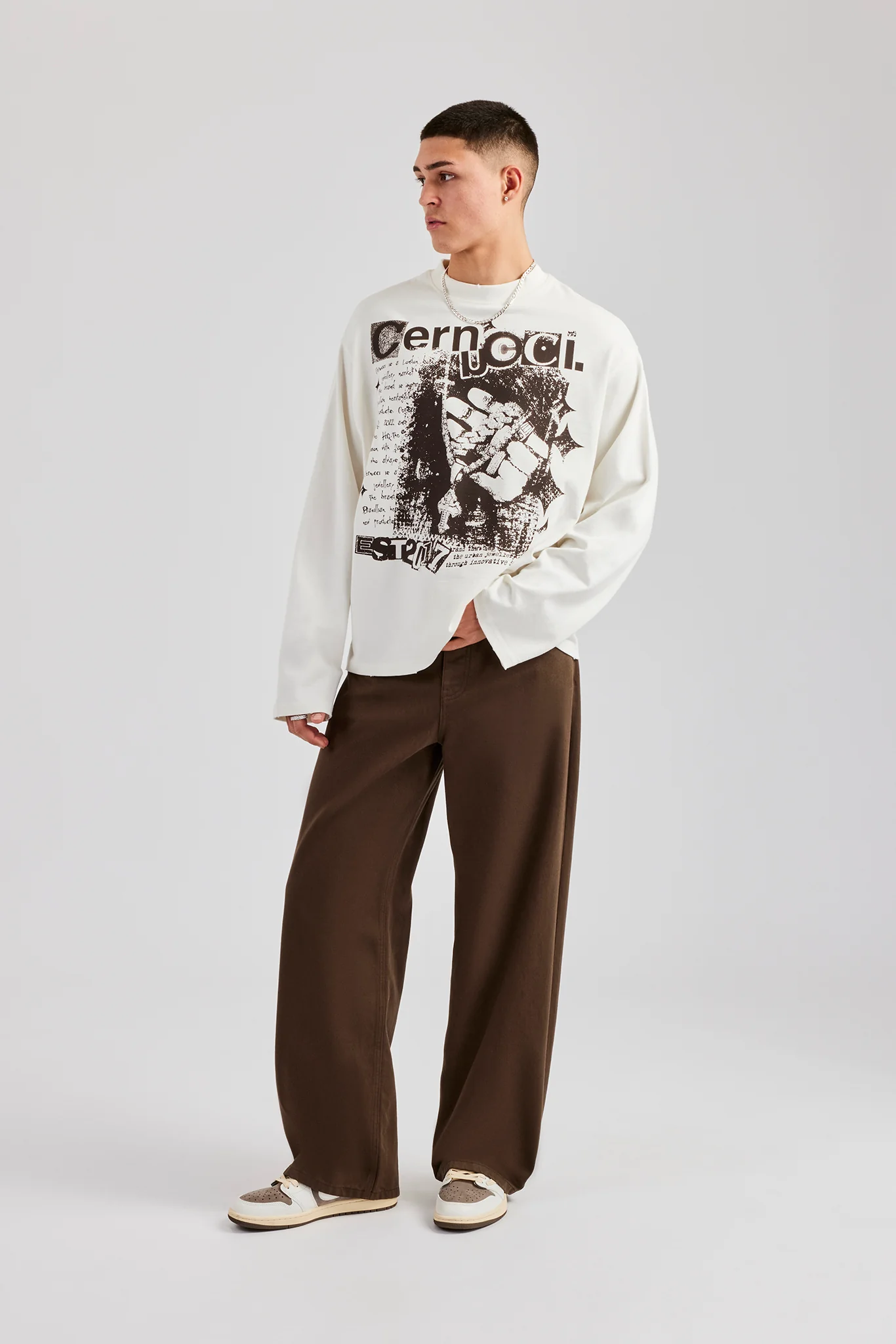 Long Sleeve T-Shirt - Off White - Image 4