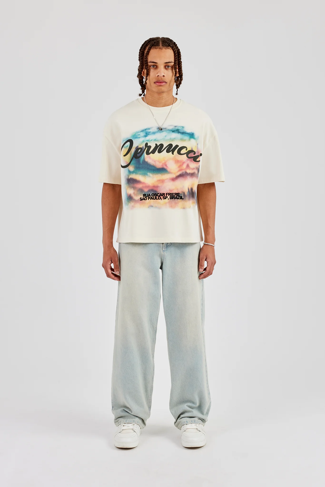 Boxy Printed T-Shirt - Off White - Image 4