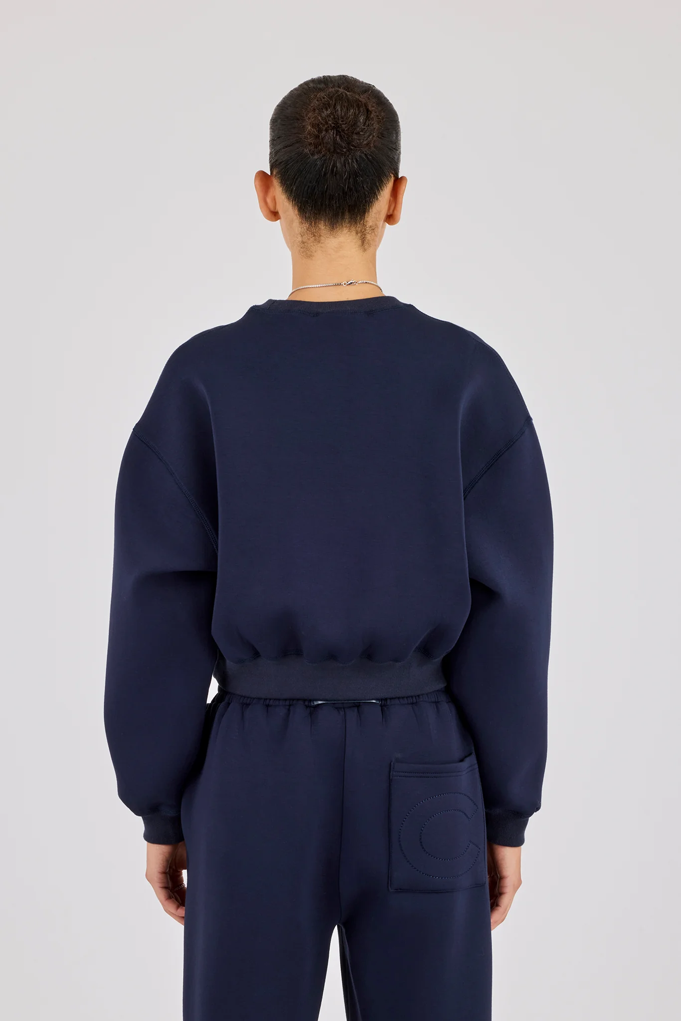 Boxy Scuba Sweatshirt - Navy - Image 3