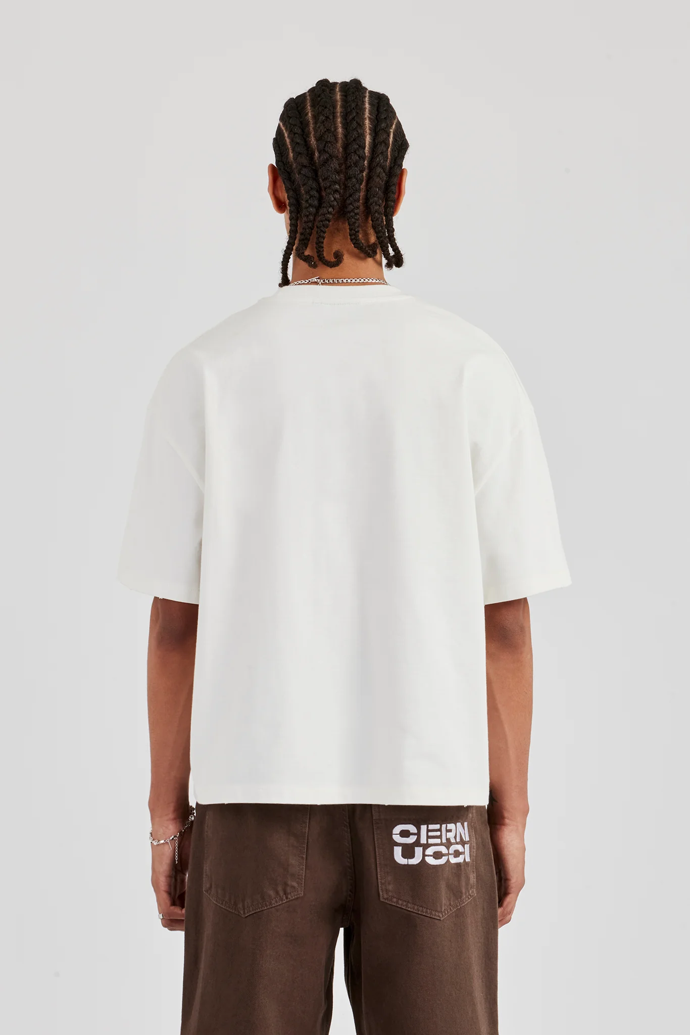 Boxy Short Sleeve T-Shirt - Off White - Image 4