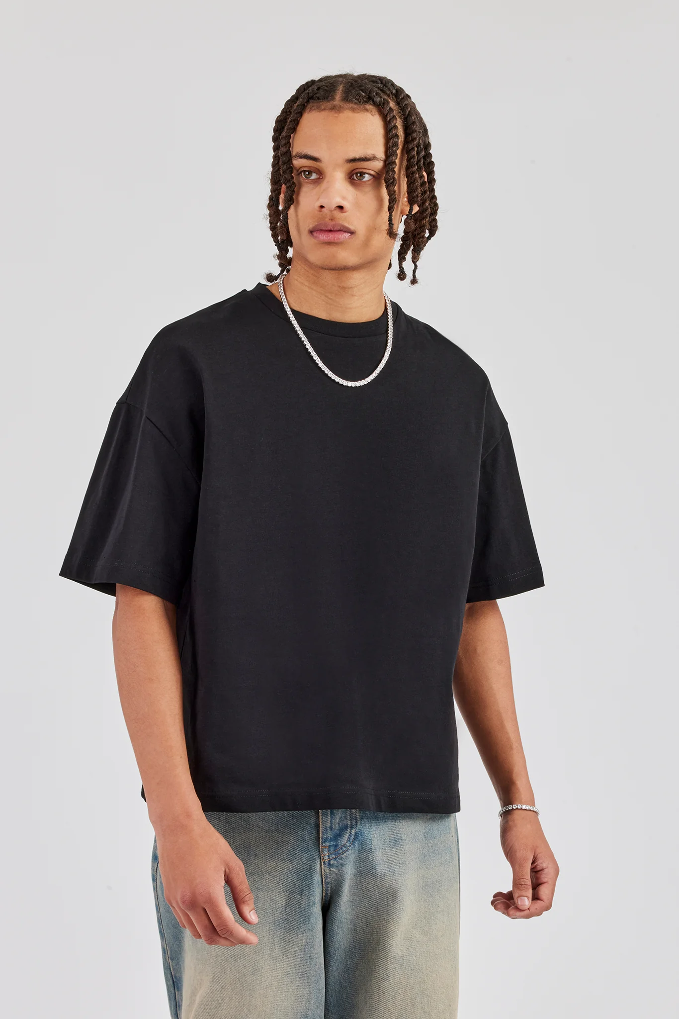 Boxy T-Shirt - Black - Image 4
