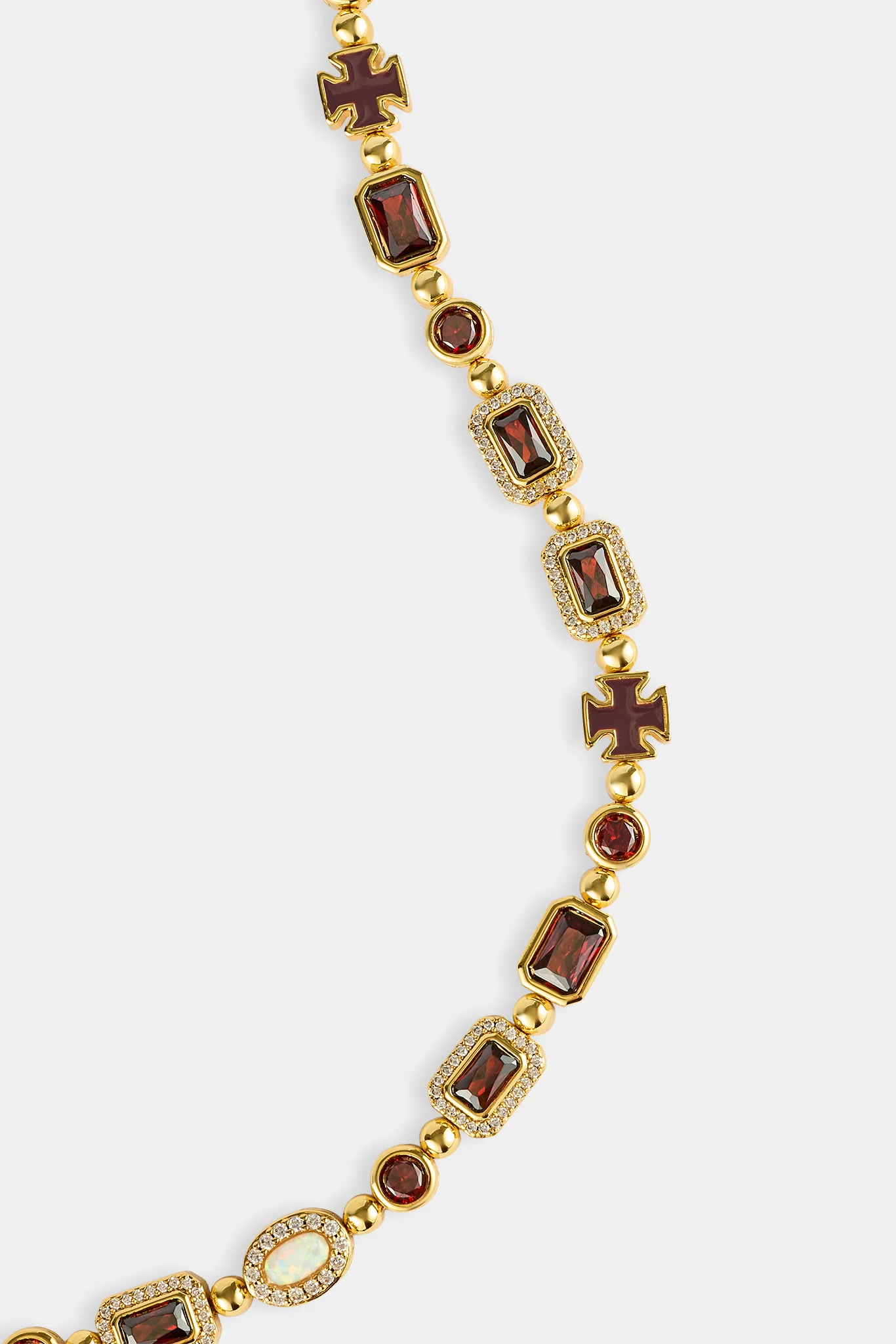 Burgundy Multi Gemstone Bracelet - 6mm - Image 3