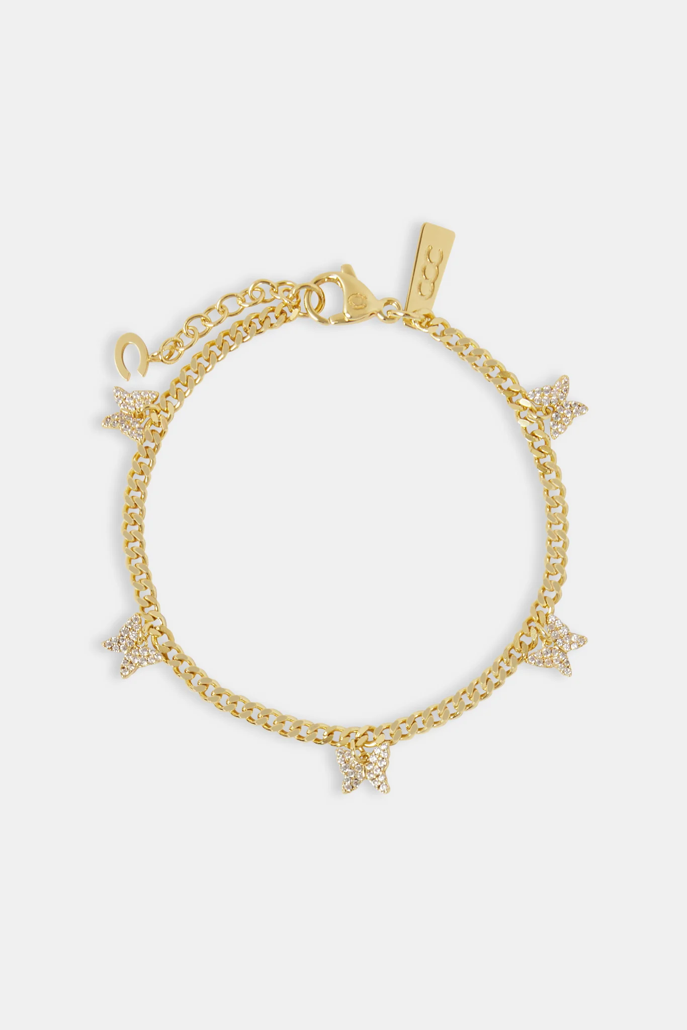 Butterfly Drop Cuban Bracelet - 3mm - Image 2