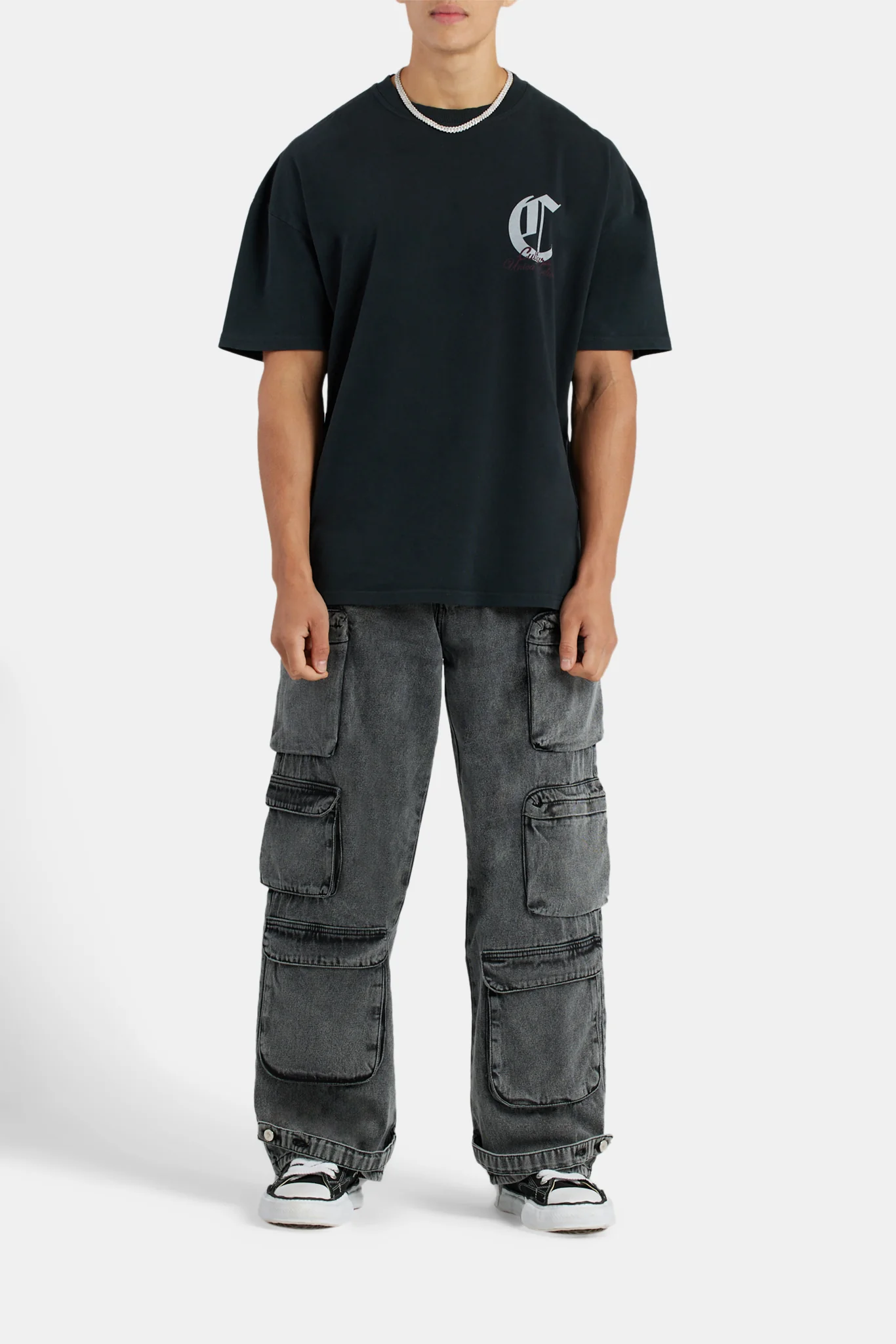 C Cherub Graphic Oversized T-Shirt - Vintage Wash - Image 3