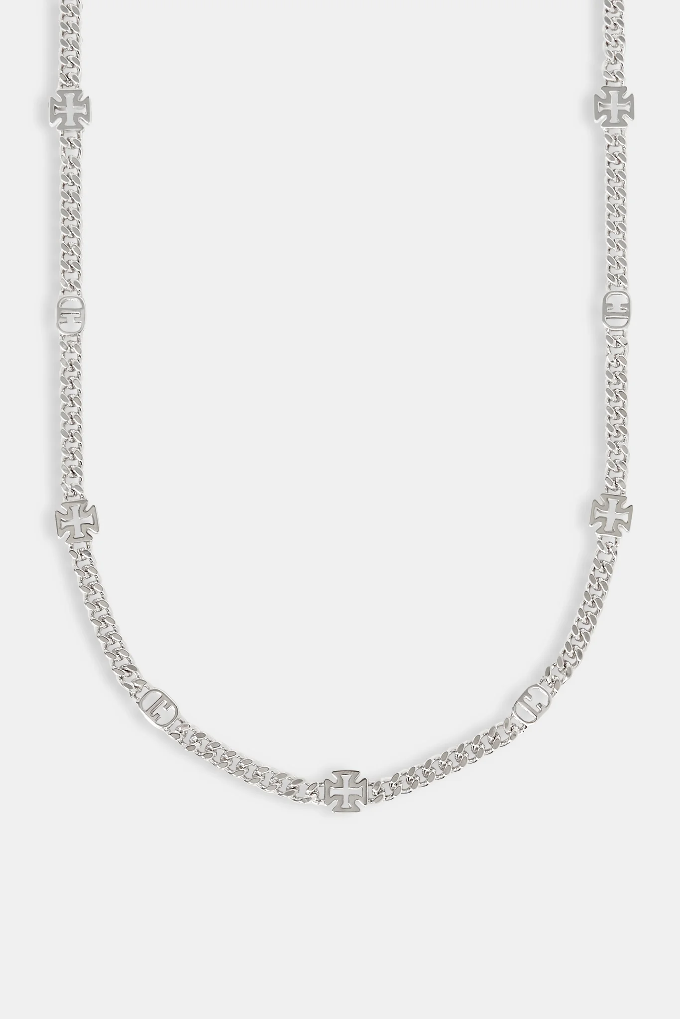 C & Cross Outline Cuban Chain - 6mm - Image 2
