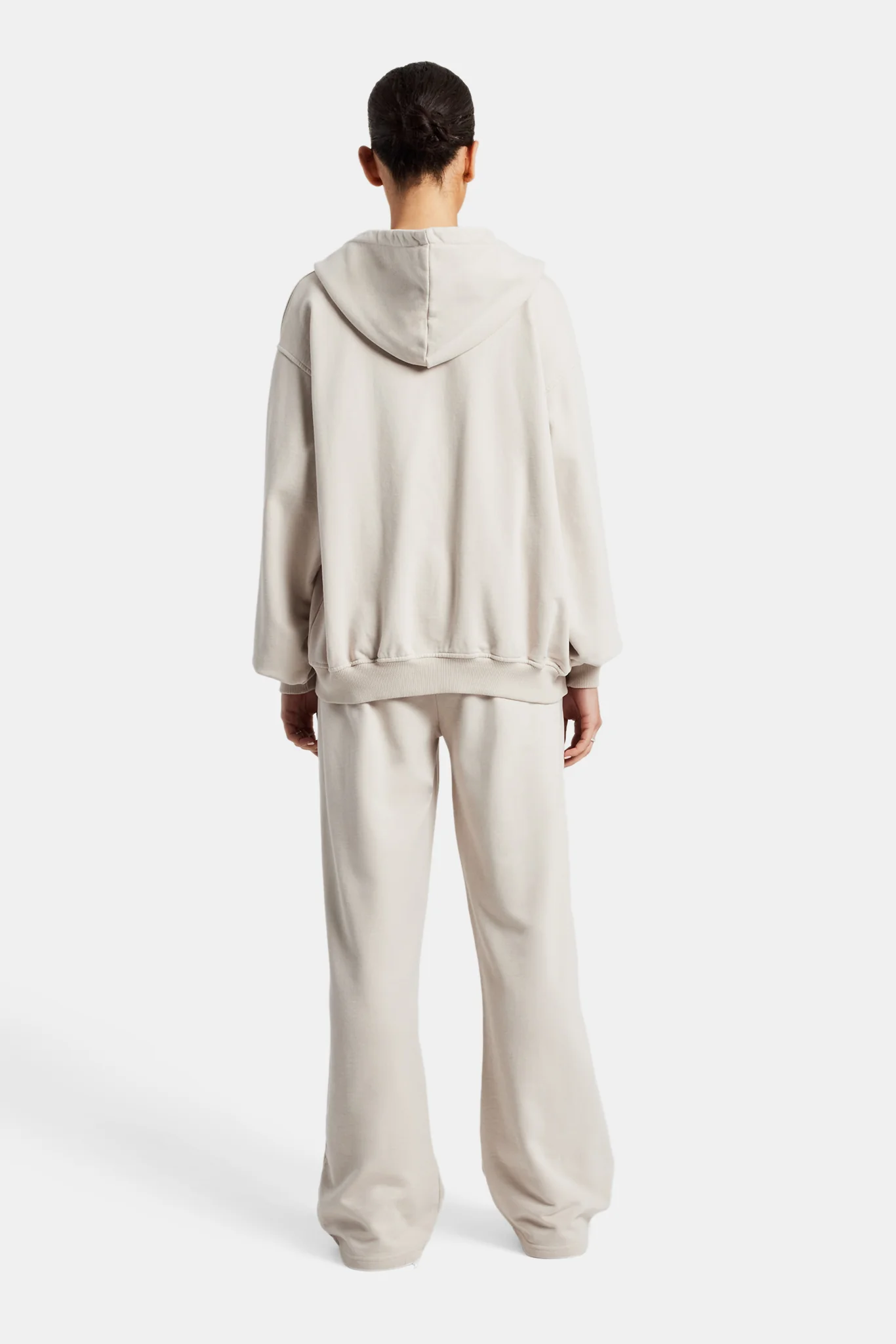 C Embroidered Zip Through Hoodie - Stone - Image 7