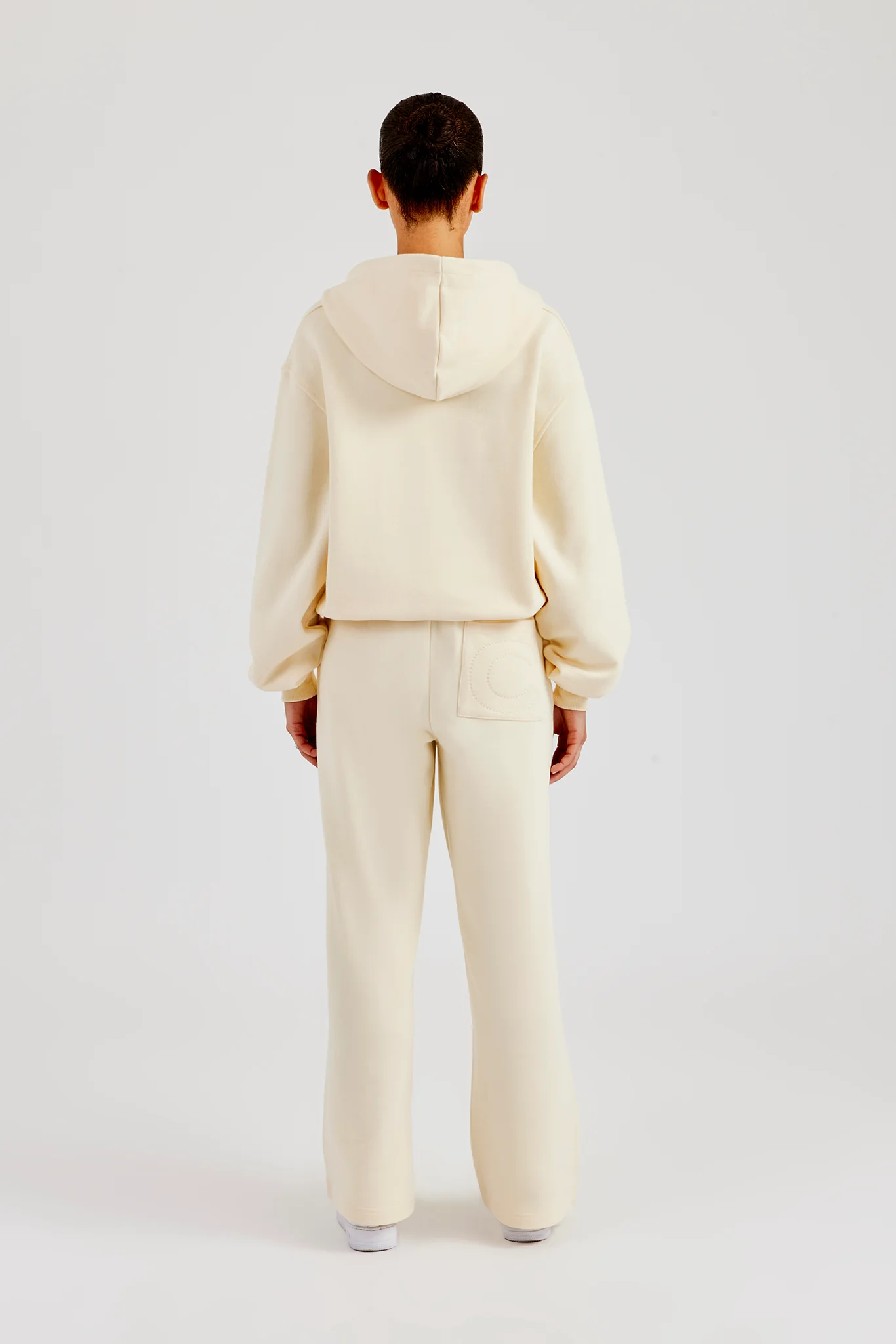 C Embroidered Zip Through Tracksuit - Butter Yellow - Image 4