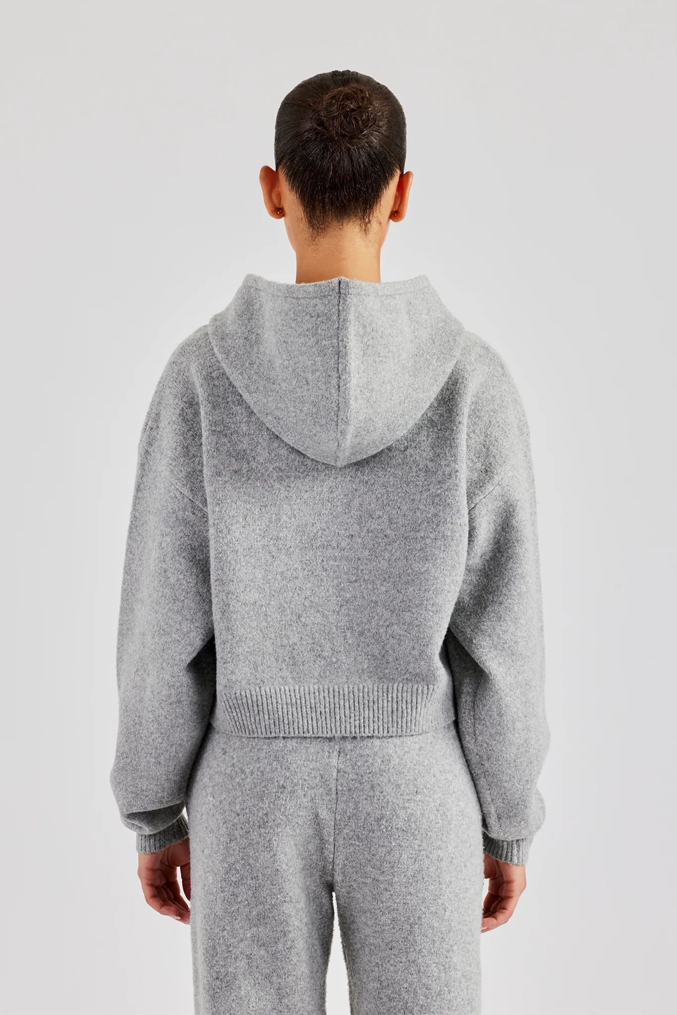 C Knitted Hoodie - Grey - Image 2