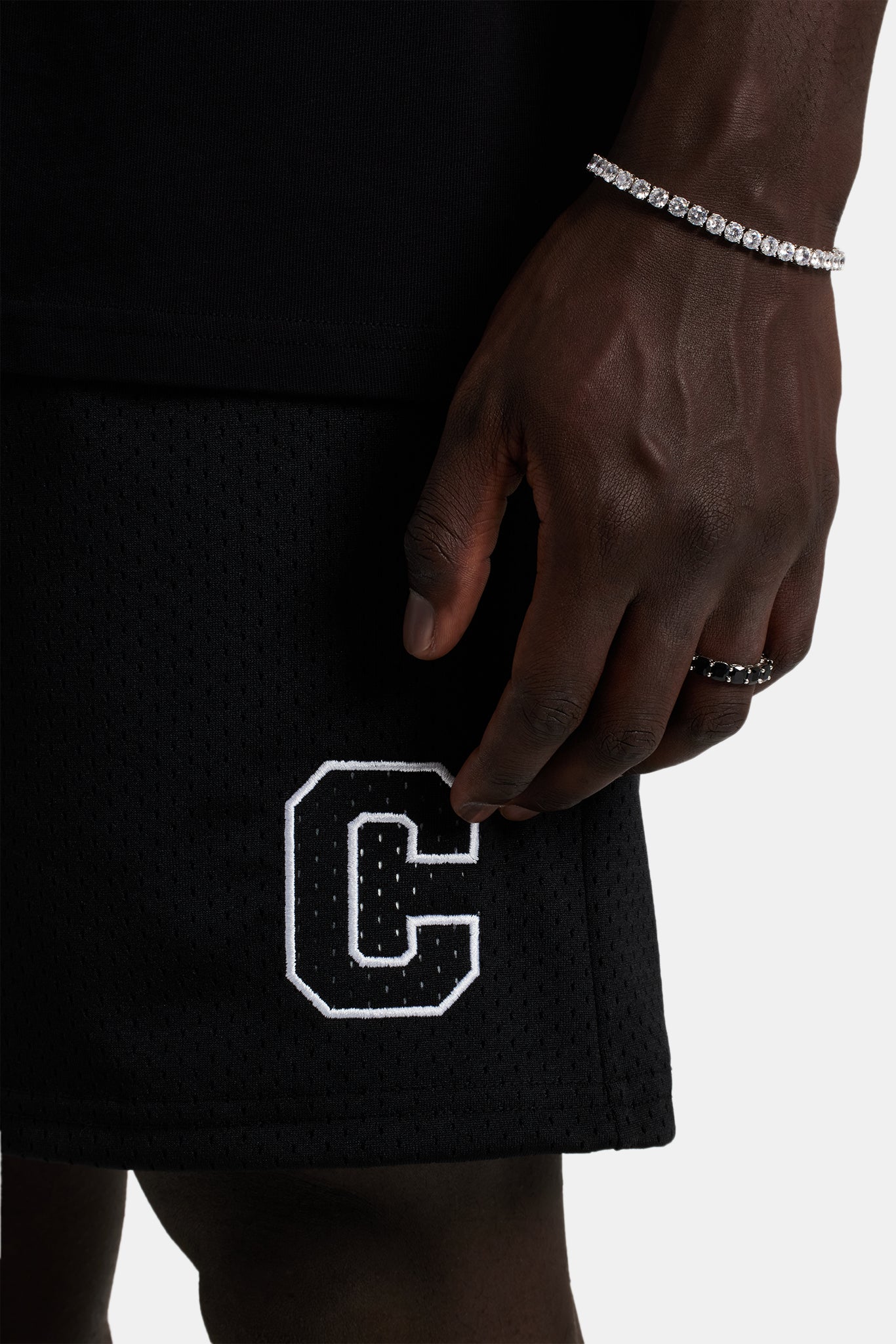 C Mesh Shorts - Black - Image 3