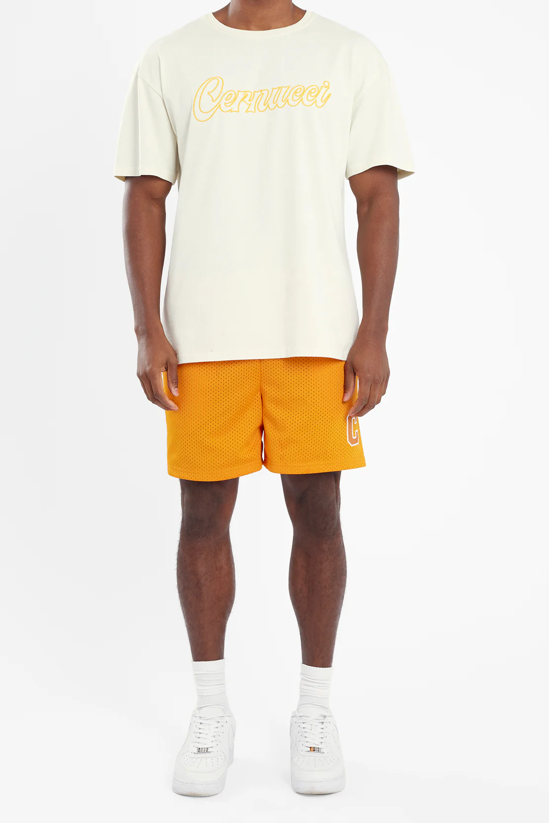C Mesh Shorts - Orange - Image 3