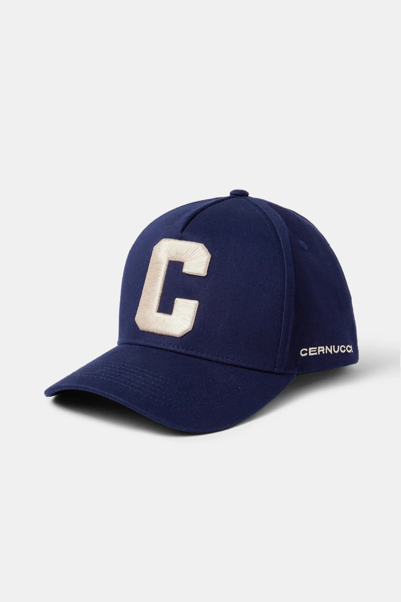 C Off White Embroidered Hat - Navy - Image 4