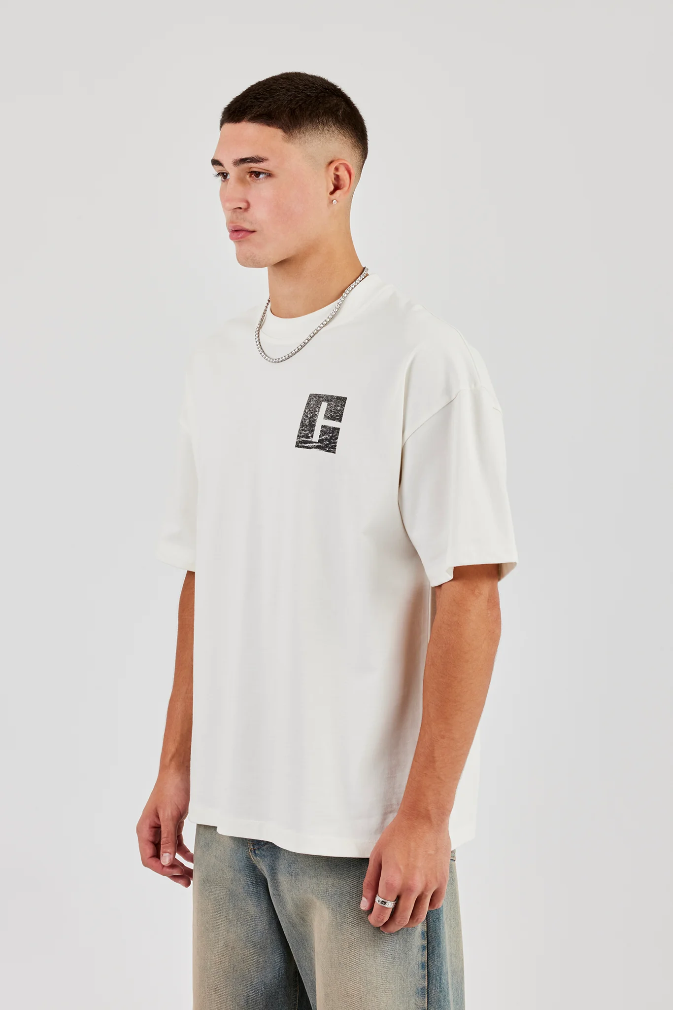 C Paris 75009 Oversized T-Shirt - Off White - Image 3