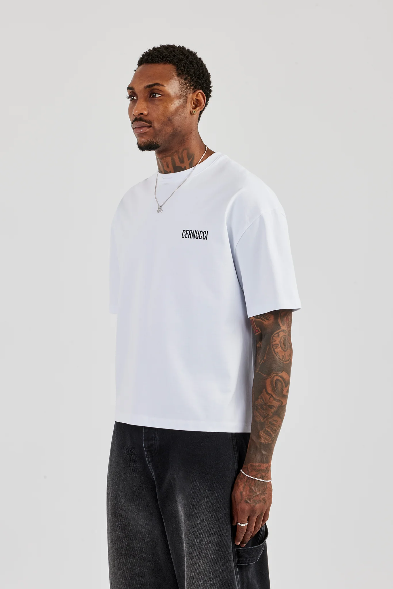 C Star Boxy T-Shirt - White - Image 3