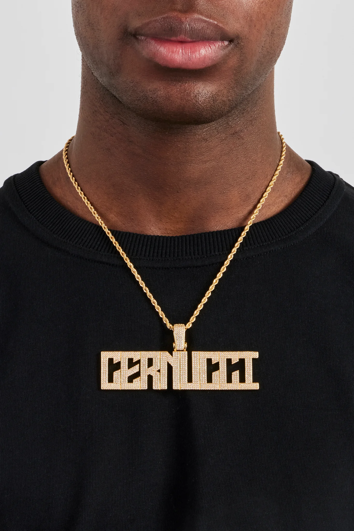 Calvera Font Pendant - 22mm - Gold - Image 6