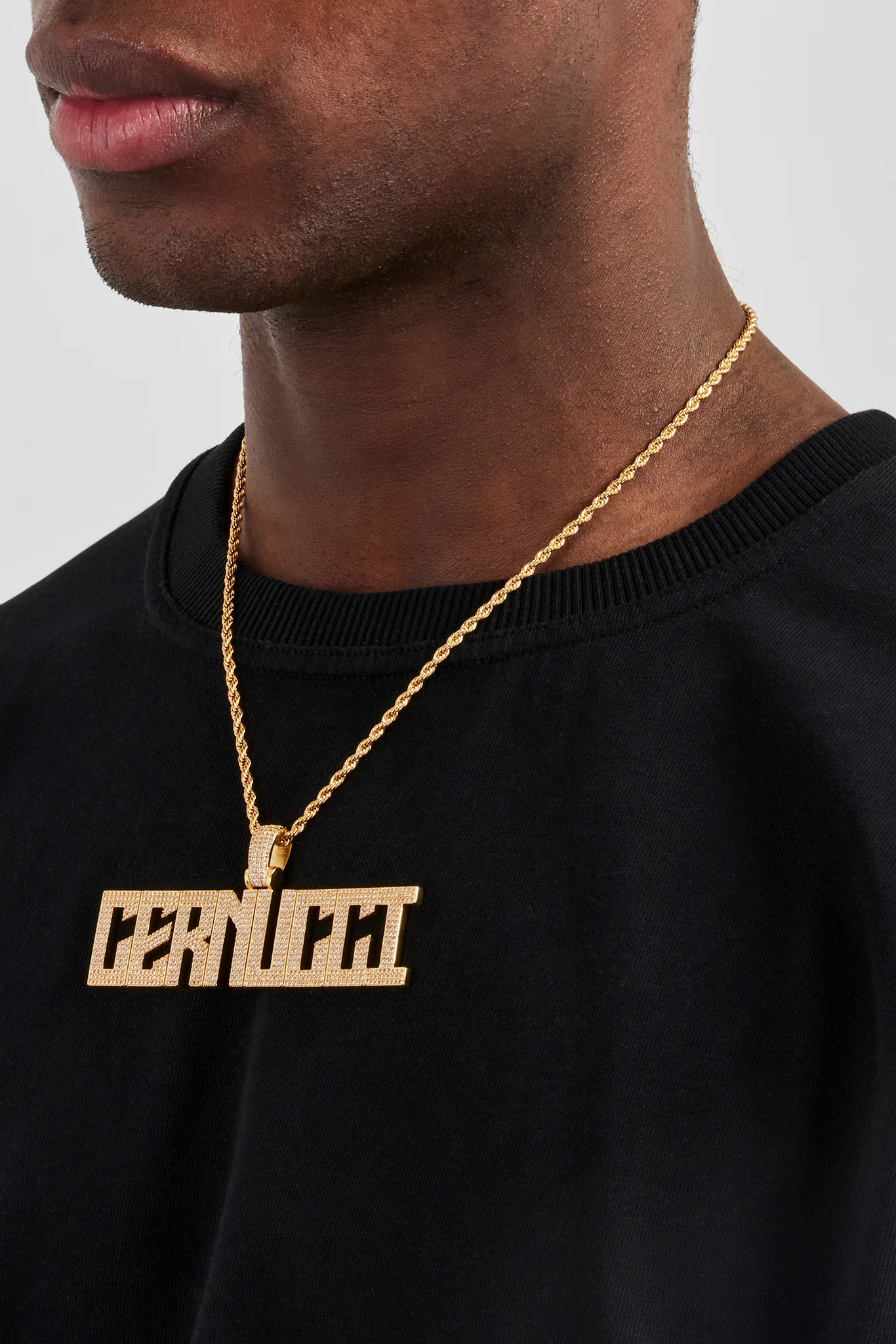 Calvera Font Pendant - 22mm - Gold - Image 7