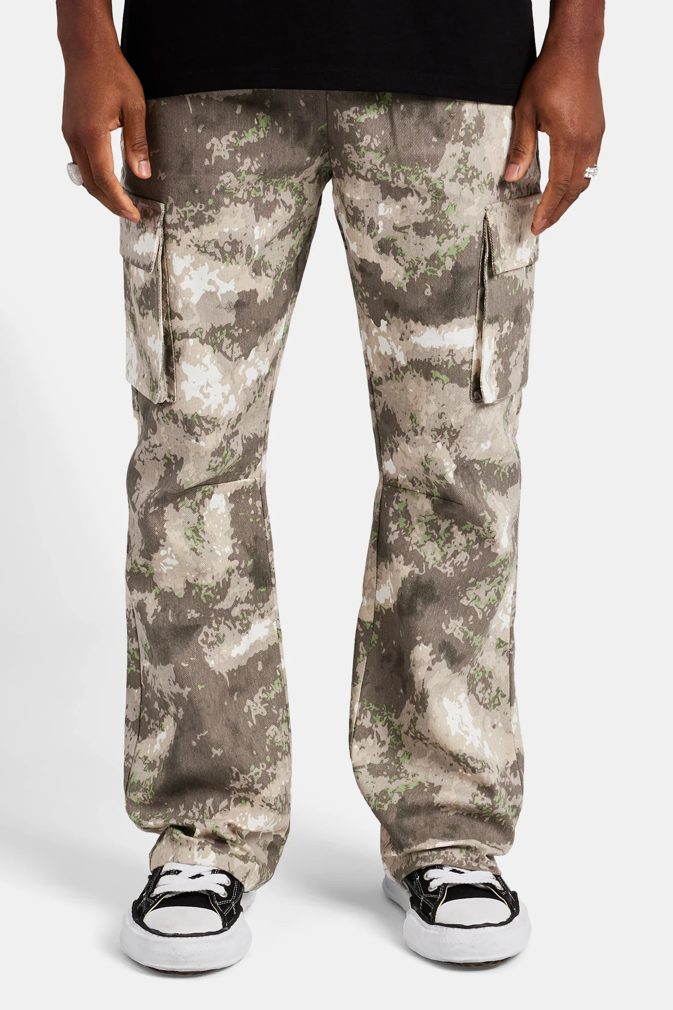 Camo Cargo Flare Trouser - Camo - Image 4