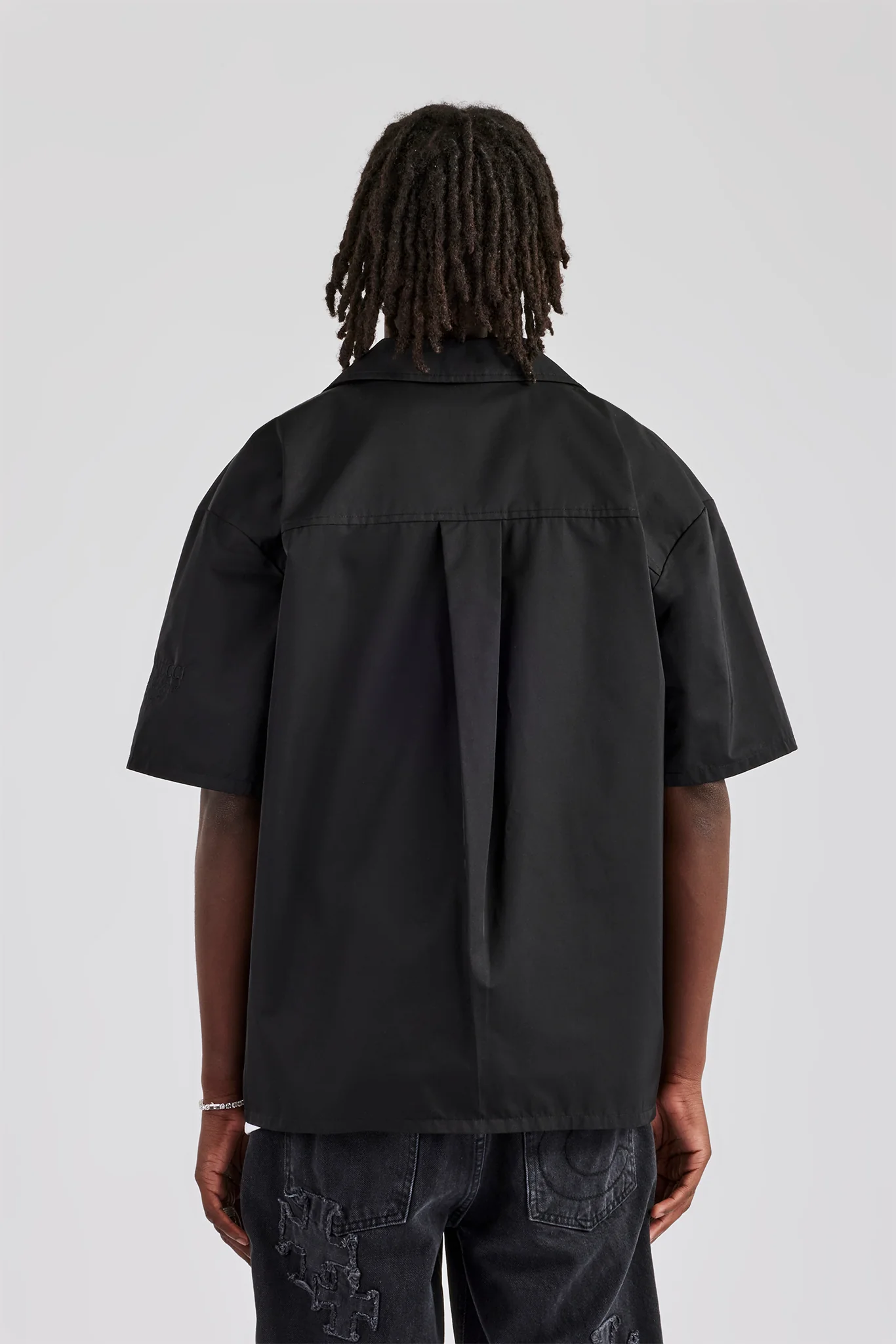 Carpenter Nylon Embroidered Shirt - Black - Image 3