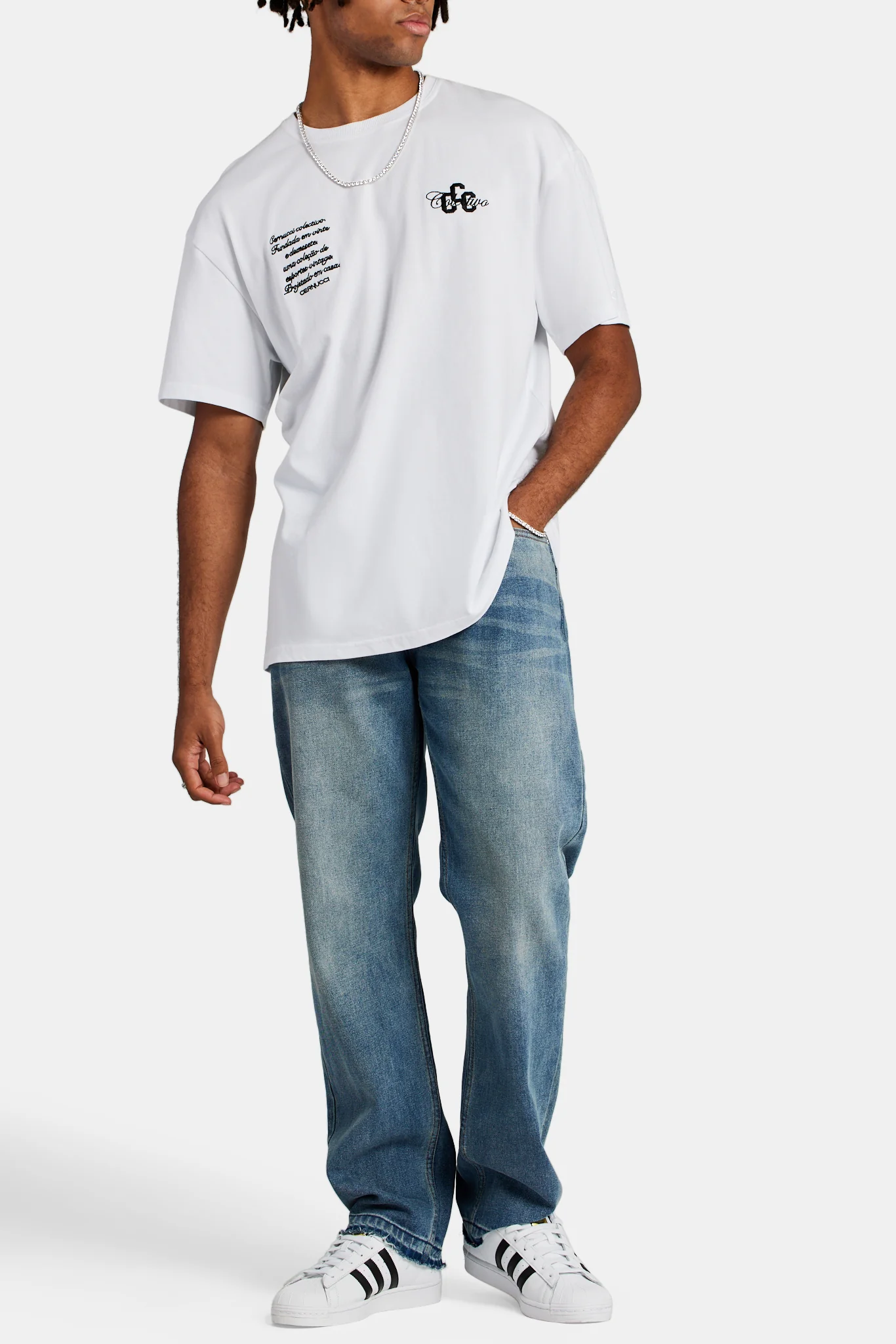 CCC Colectivo Embroidered T-shirt - White - Image 4