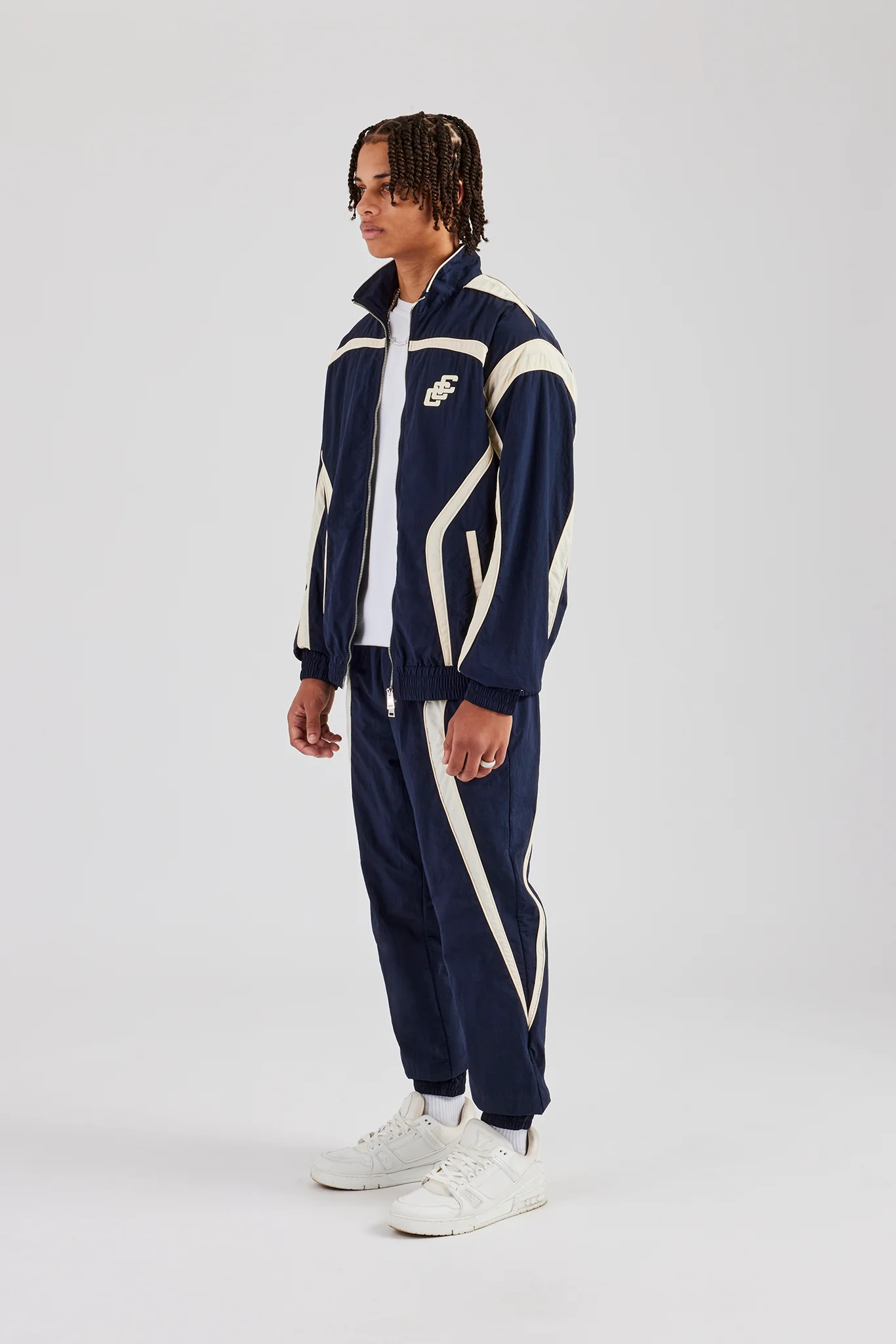 CCC Nylon Zip Through Tracksuit - Navy Blue - Image 4