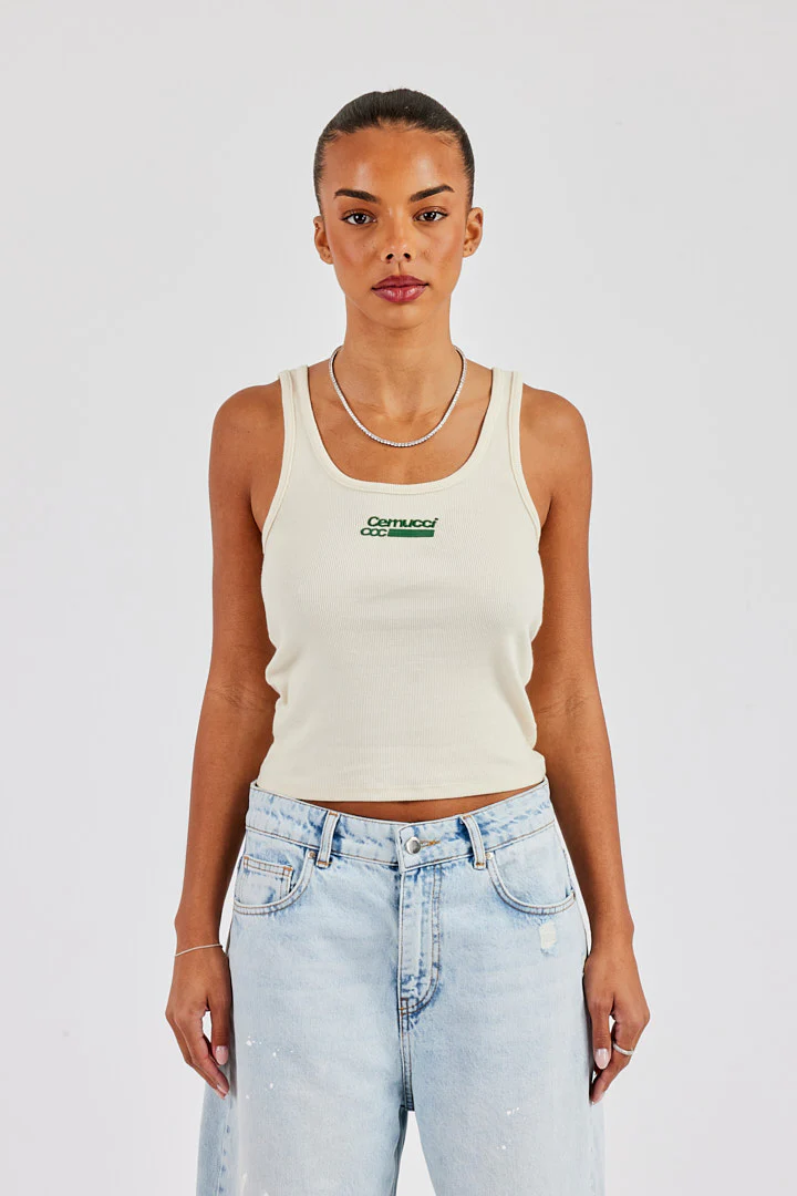 CCC Scoop Neck Vest - Off White - Image 4