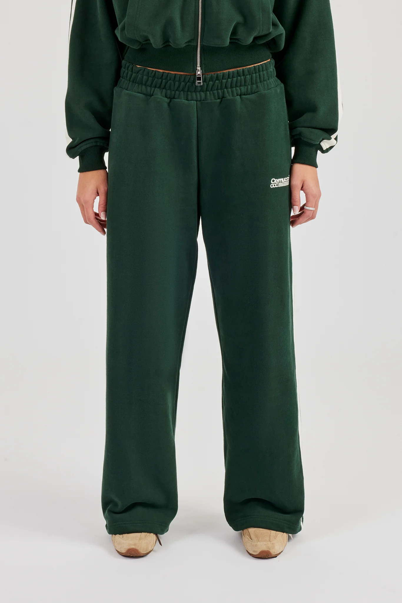 CCC Taping Wide Leg Jogger - Forest Green - Image 2