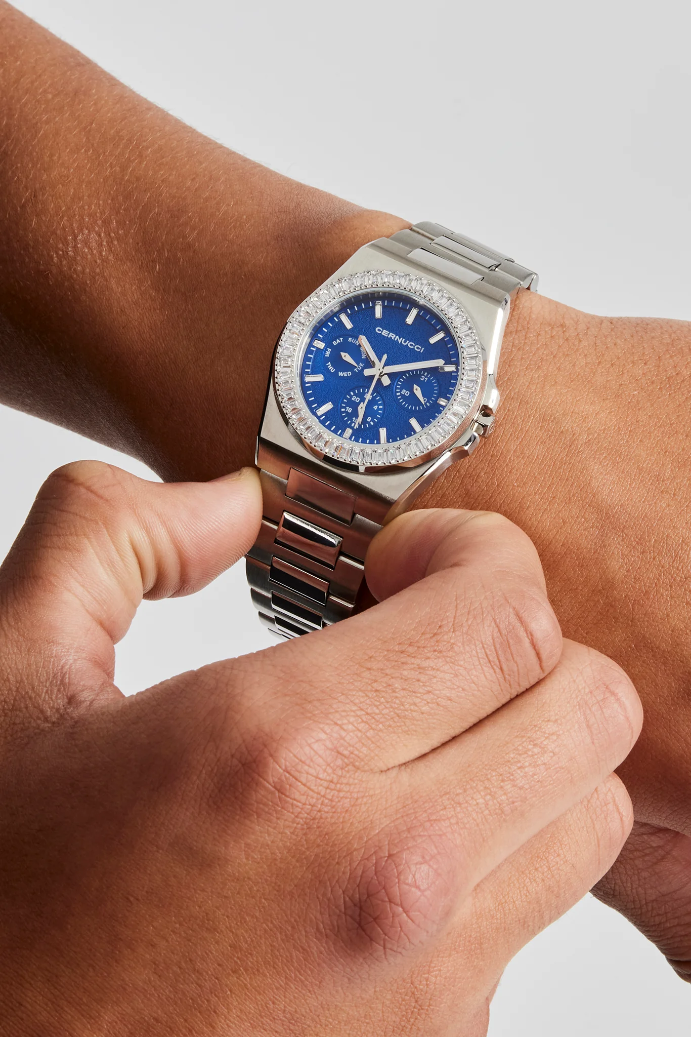 Cernucci Baguette Bezel Watch - Silver - Image 3