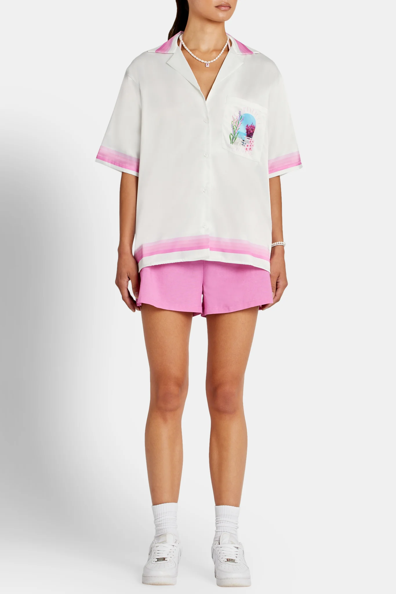 Cernucci Beach House Satin Shirt - Ecru - Image 3