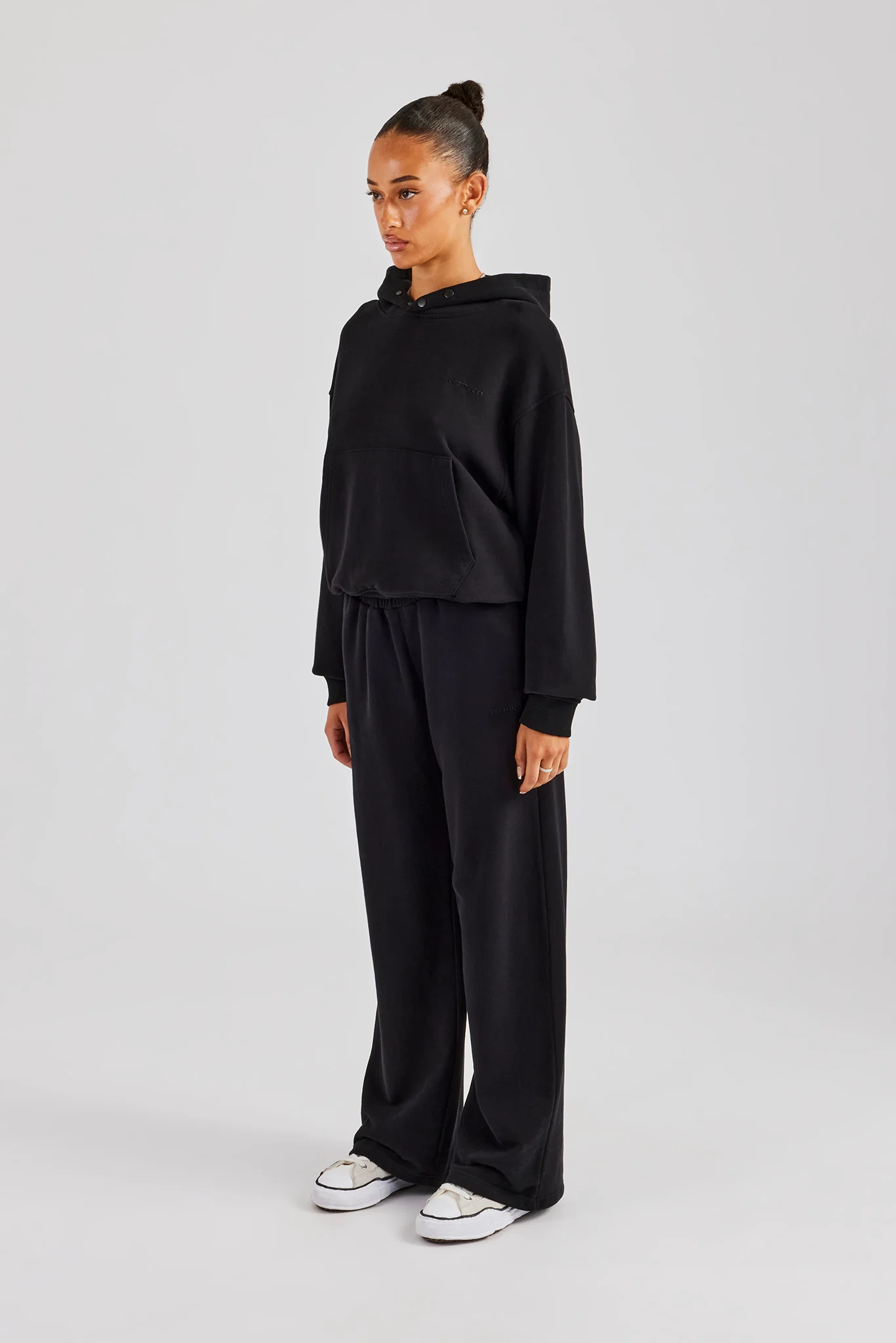 Cernucci Boxy Hoodie & Jogger Set - Black - Image 5
