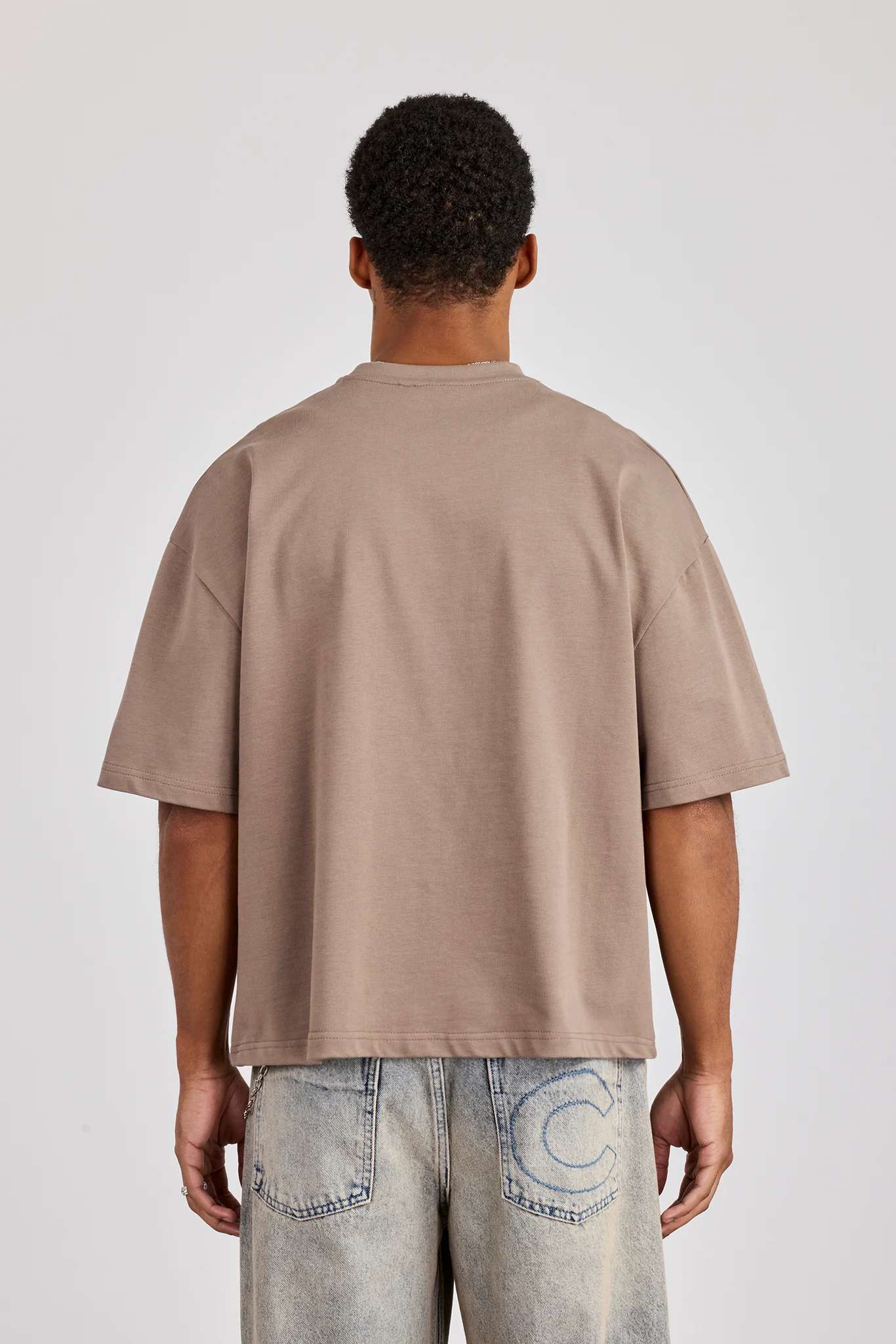 Cernucci Boxy T-Shirt - Taupe - Image 3