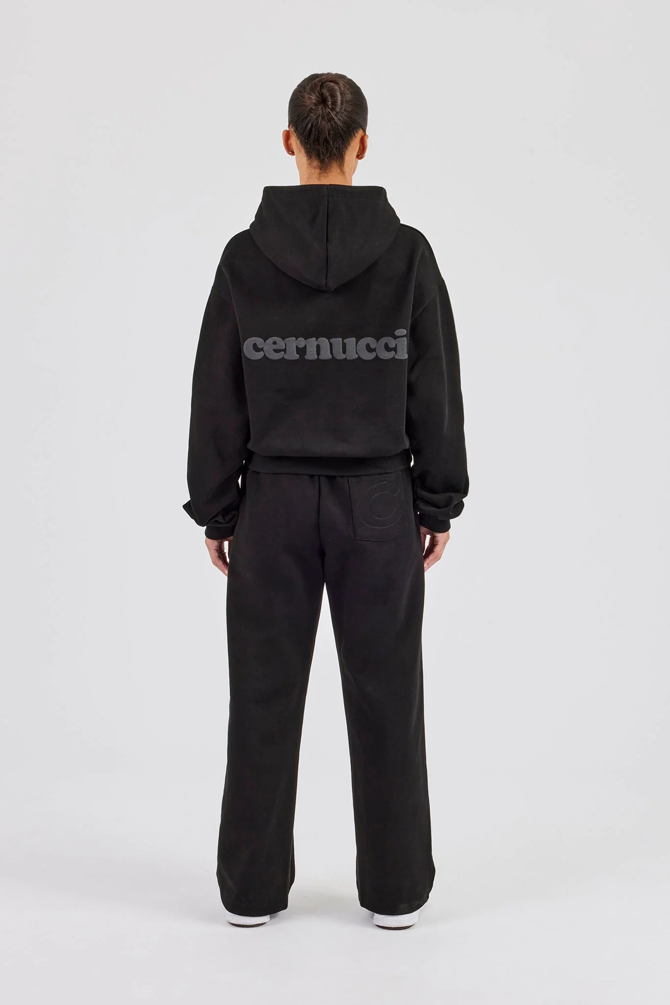 Cernucci Bubble Boxy Hoodie - Black - Image 4