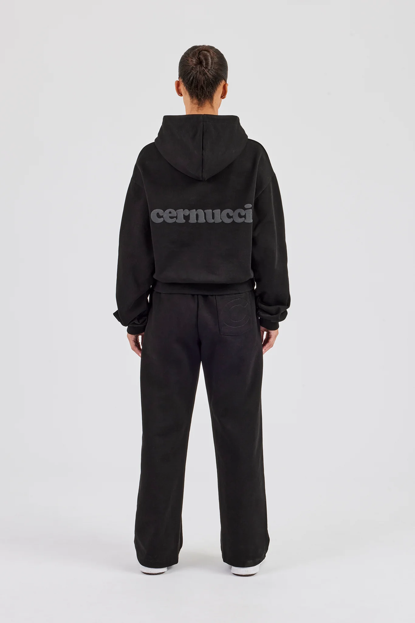 Cernucci Bubble Boxy Hoodie - Black - Image 5