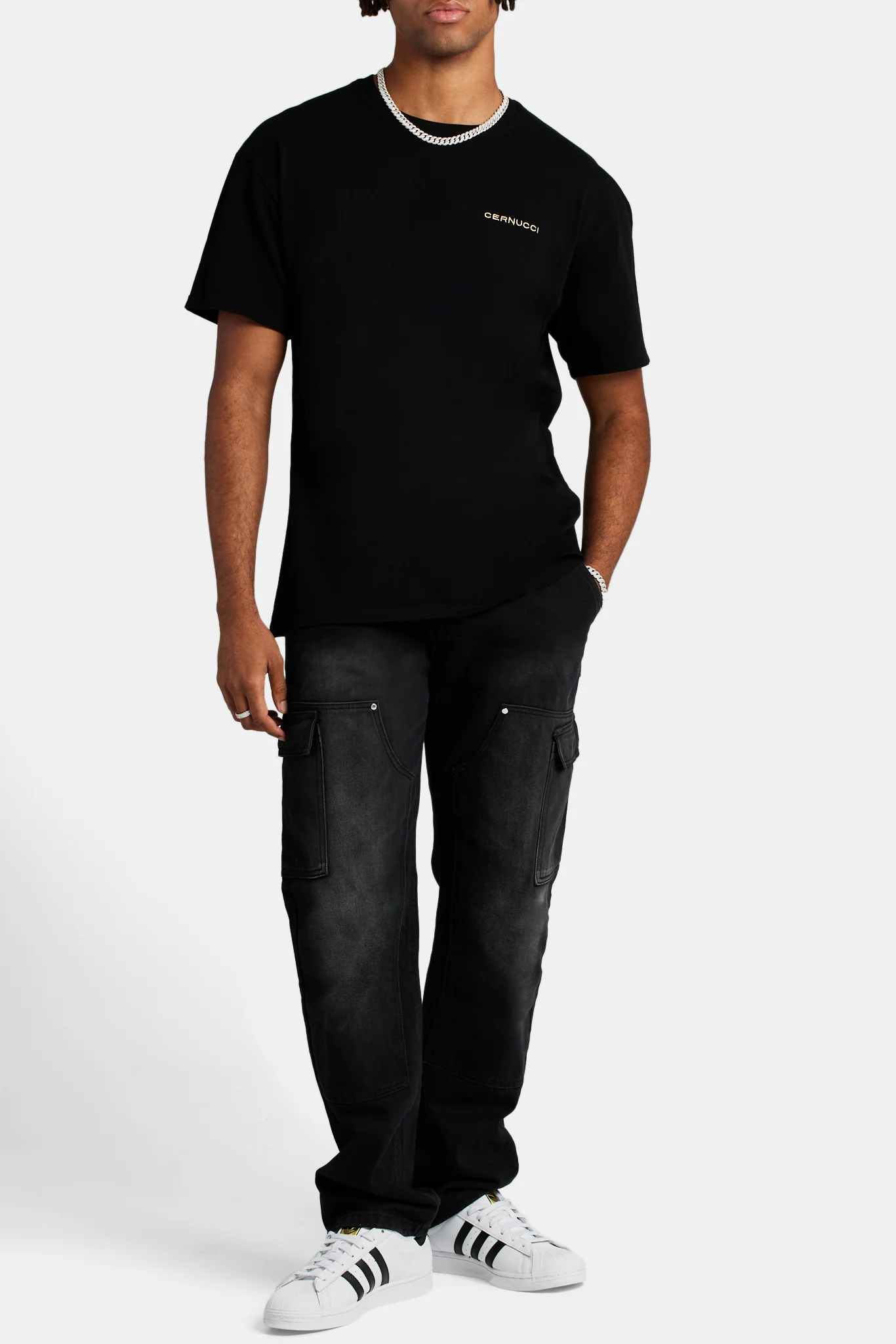 Cernucci Campeao Graphic Oversized T-shirt - Black - Image 2
