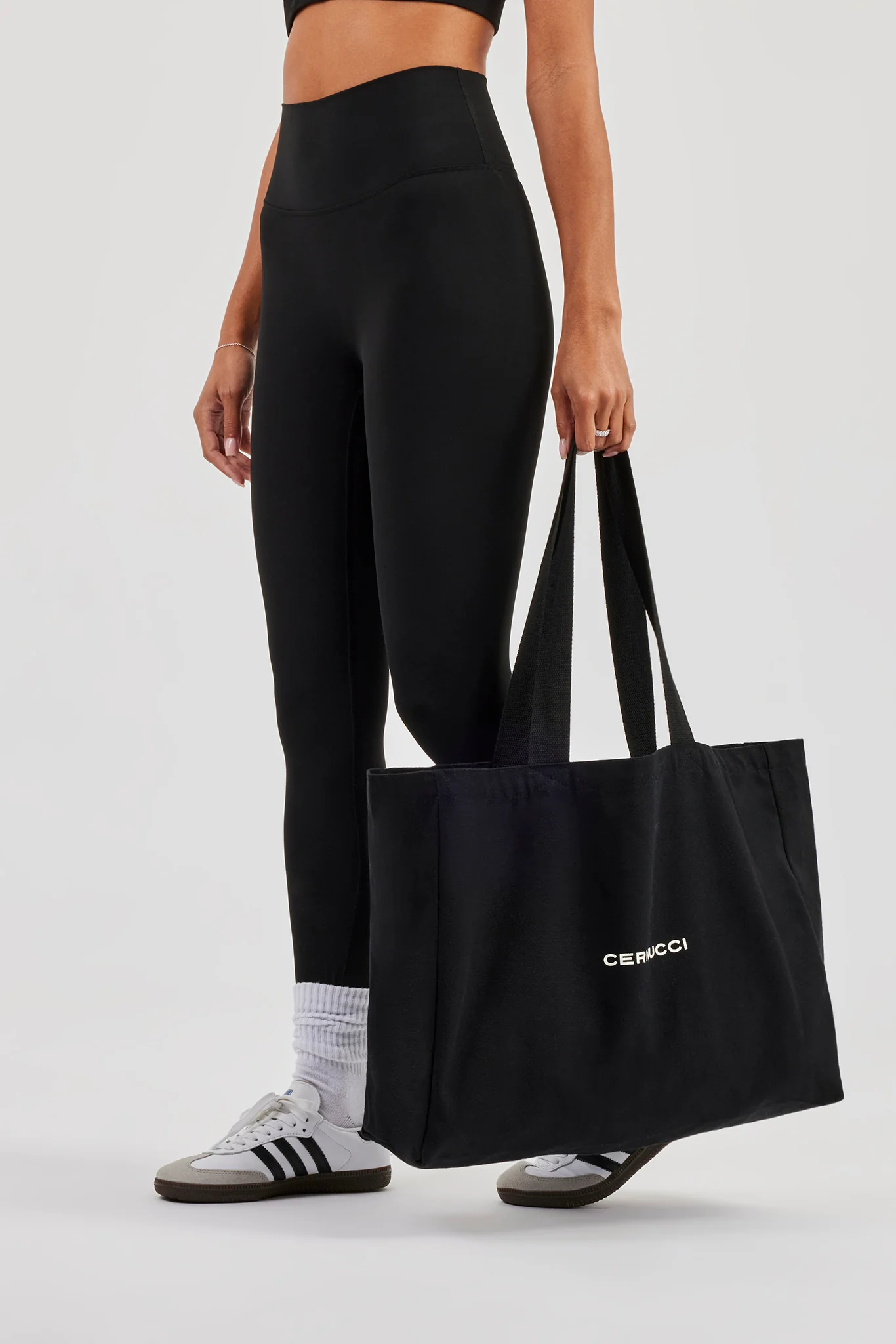 Cernucci Canvas Tote Bag - Black - Image 3