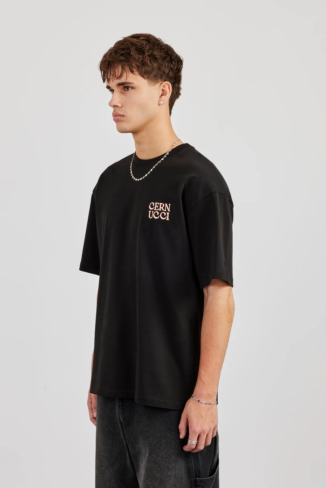 Cernucci Car Oversized T-Shirt - Black - Image 4