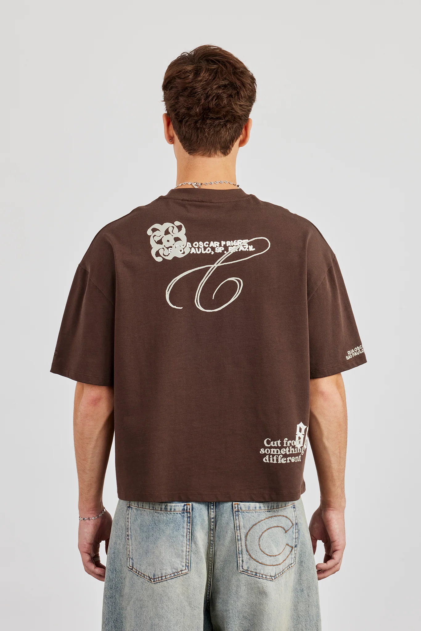 Cernucci CC 86 Boxy T-Shirt - Chocolate - Image 3
