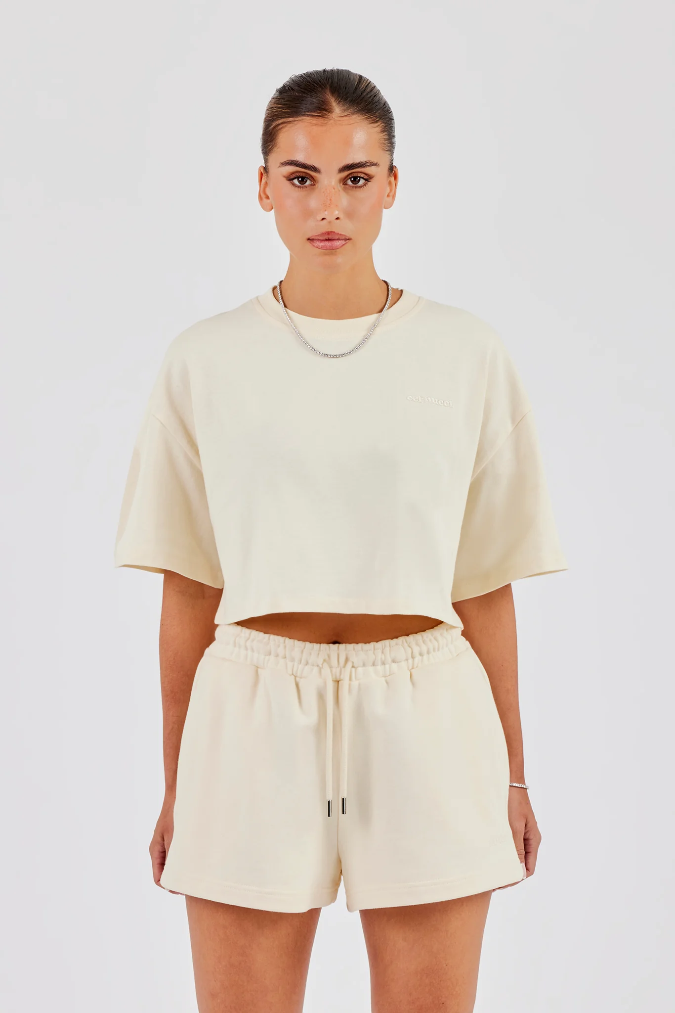 Cernucci Cropped T-Shirt - Butter Yellow