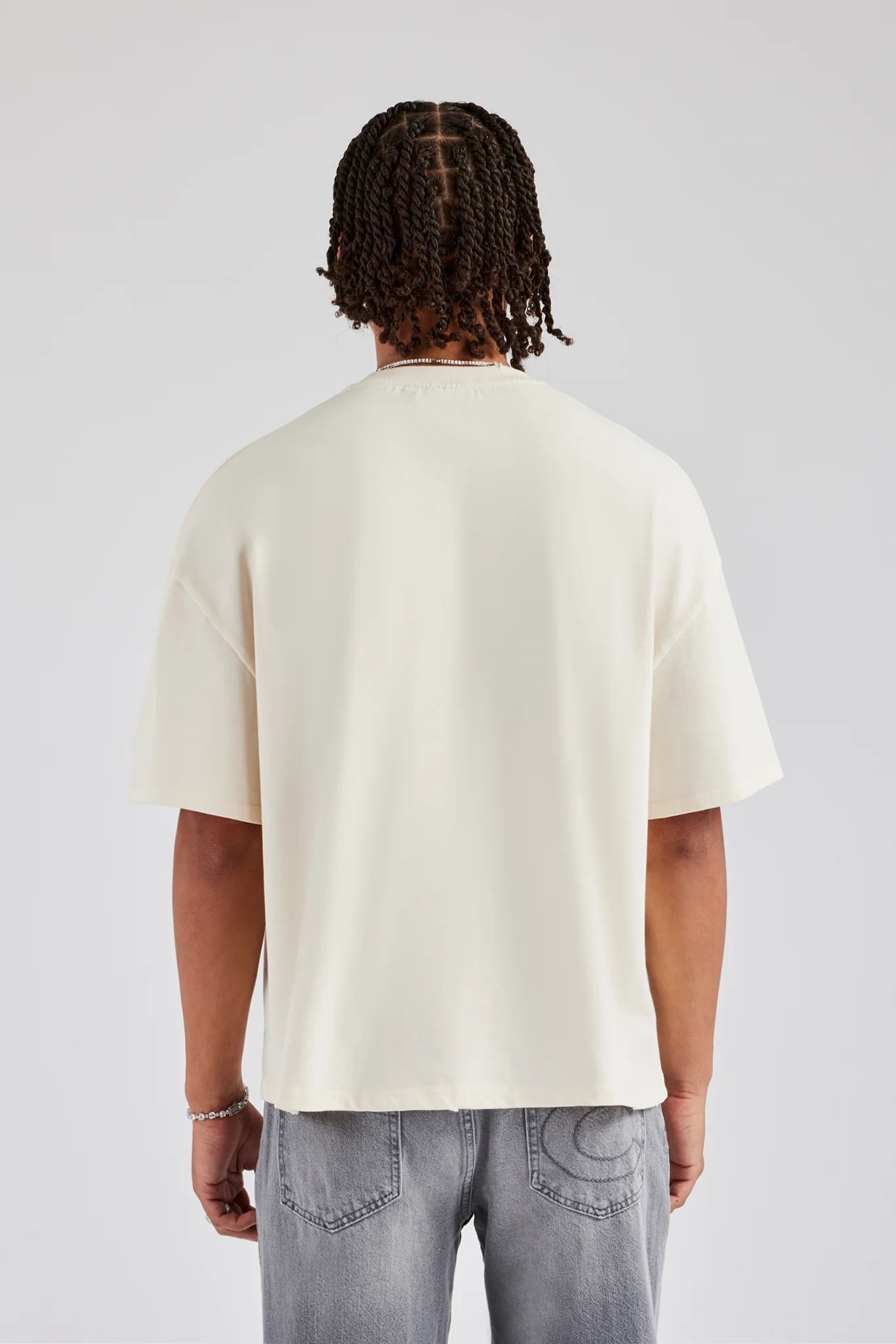 Cernucci Embroidered Boxy Fit T-Shirt - Off White - Image 2